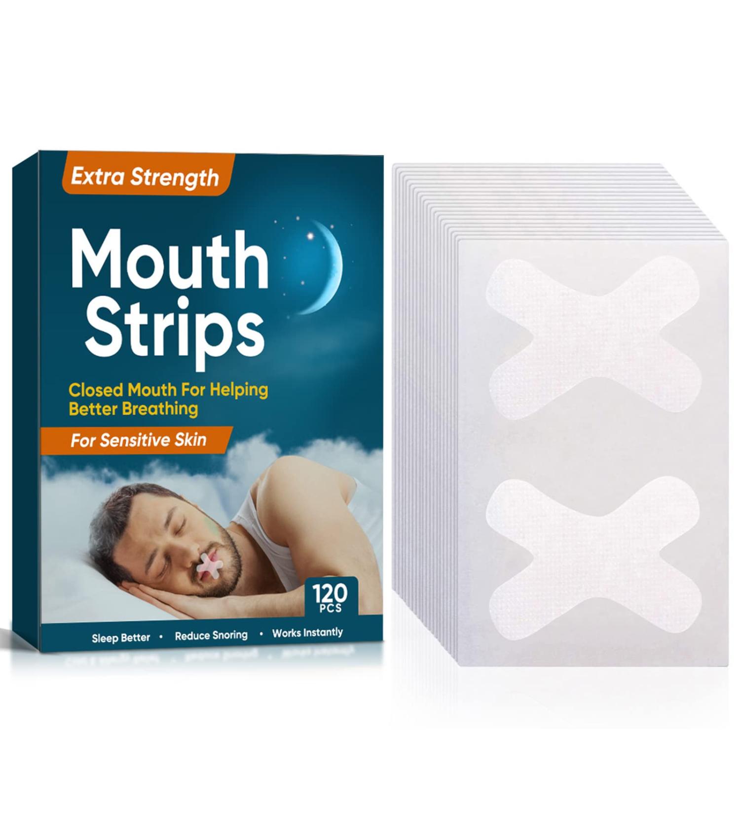 120 PCS Sleep Mouth Tape for Better Nose Breathing | Stop Snoring, Keep Mouth Closed | Men and Women Sleeping Aid - Buy Online on SooperMarket.com