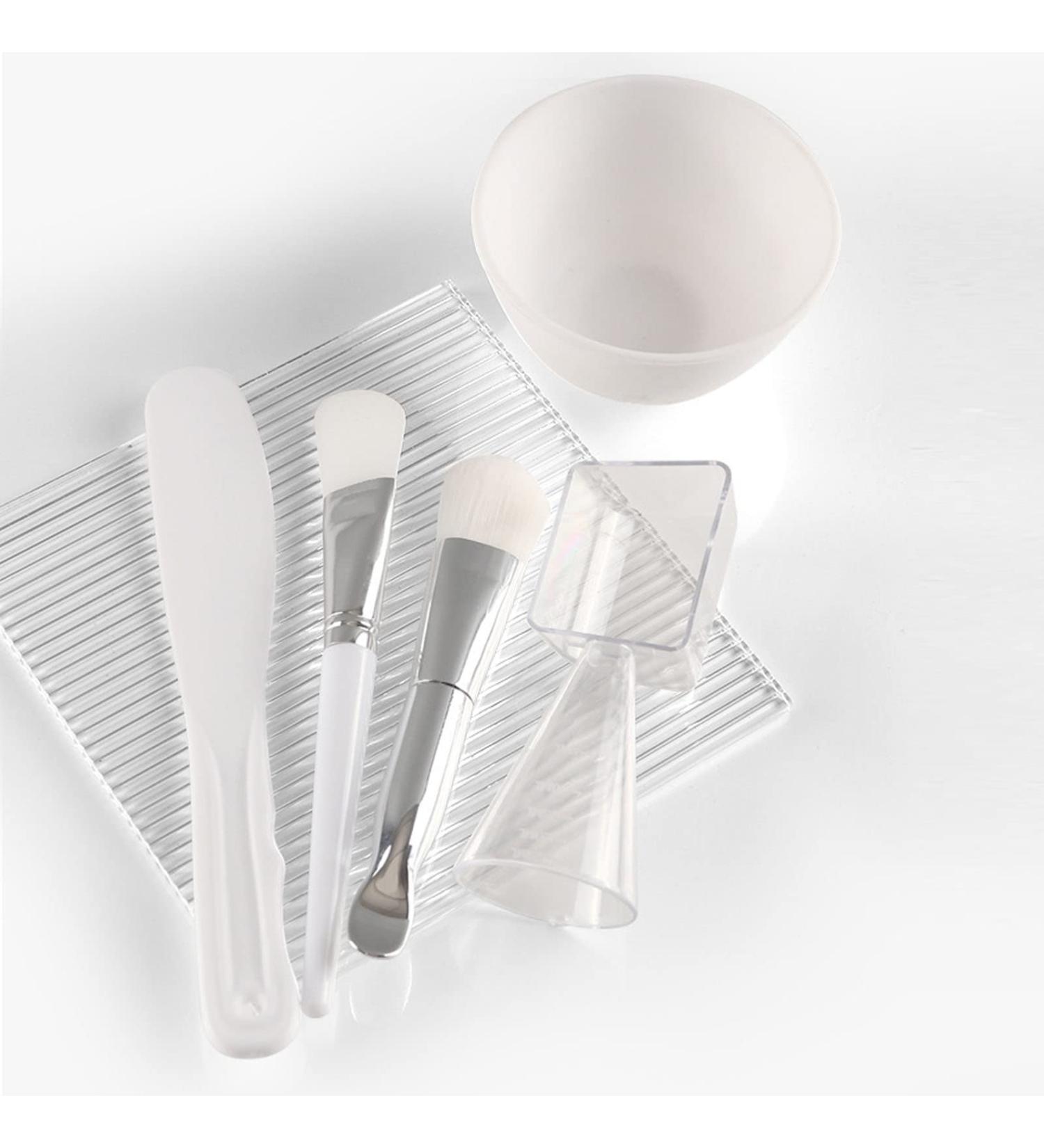 DIY Facial Mask Tool Kit - 5 in 1 Mixing Bowl Set with Silicone Brush & Measuring Cup for Clay Masks - Buy Online on SooperMarket.com