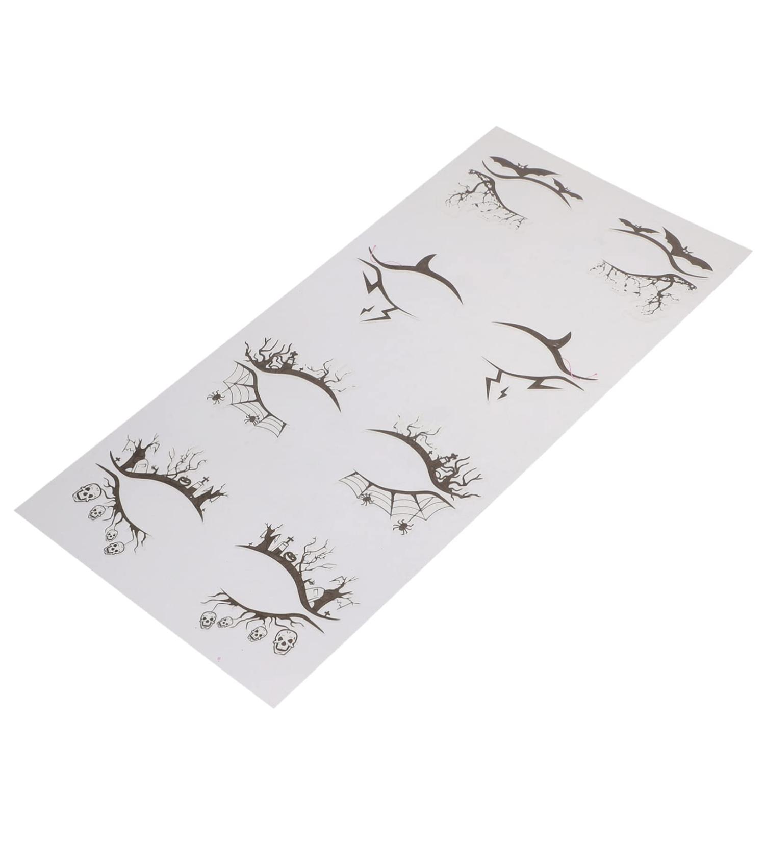 Gogogmee 4 Pairs Halloween Eyeliner Stickers Girl Stickers Hollow-out Eyeshadow Stickers Winged Eyeliner Pvc - Buy Online on SooperMarket.com