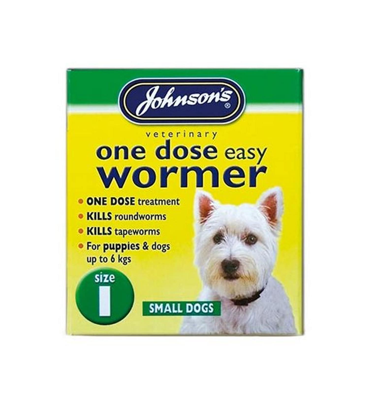 Small upto 6 kg - Johnsons One Dose Easy Wormer Tablet Worming Dogs Dewomer - Buy Online on SooperMarket.com