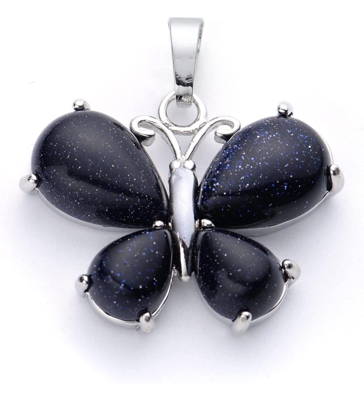 Crystal Rough Natural Quartz 1pc Butterfly Formed Pendant Amethyst Natural Crystals Tiger Eye geman Opal Stone for Women Gift Necklace Jewelry (Size : Tiger Eye) - Buy Online on SooperMarket.com