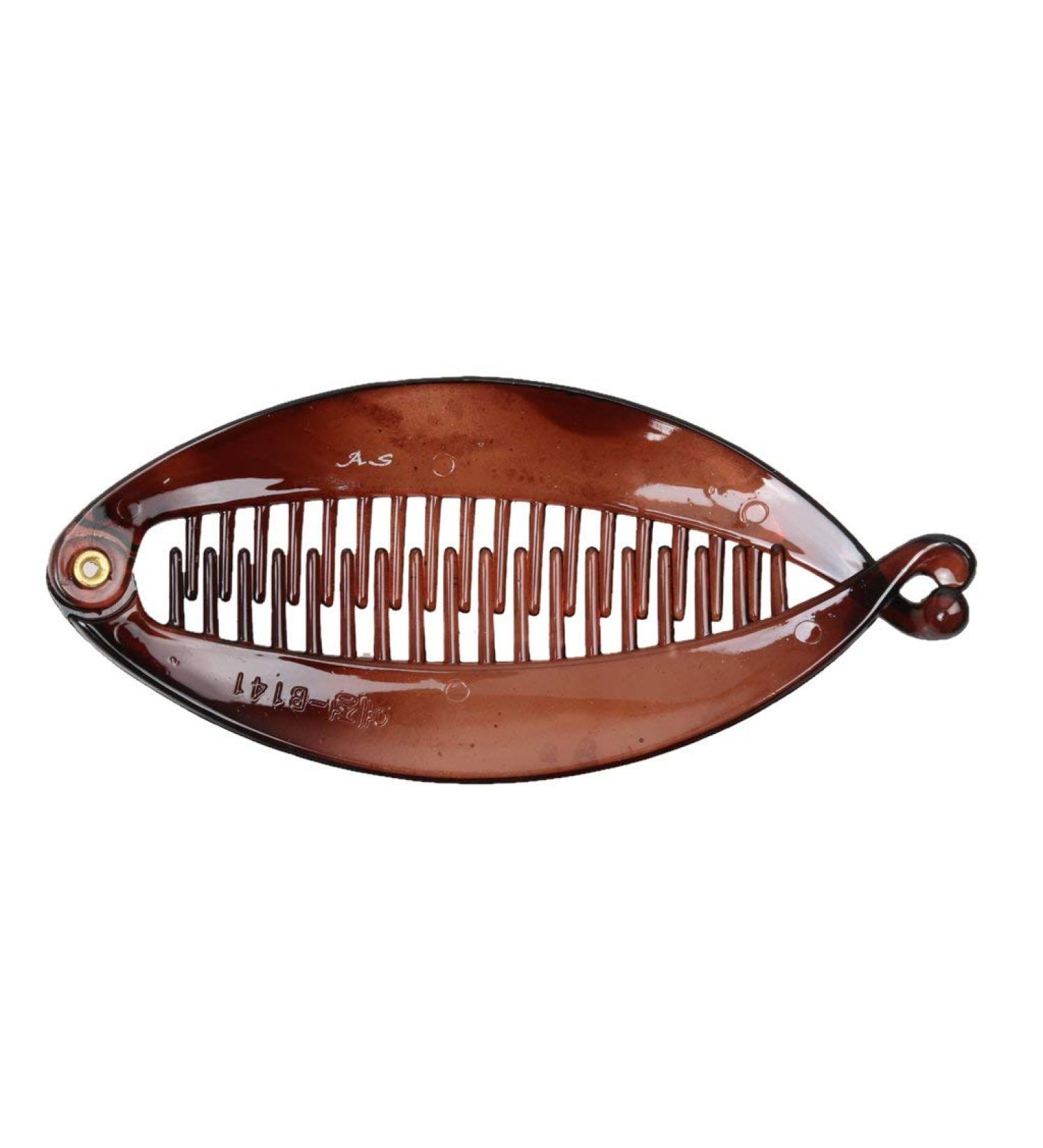 zalati Banana Hair Clips Vintage Fish Shape Round Edges Clips Grip Slide ong Clamp for Hair Styling Tie - Buy Online on SooperMarket.com
