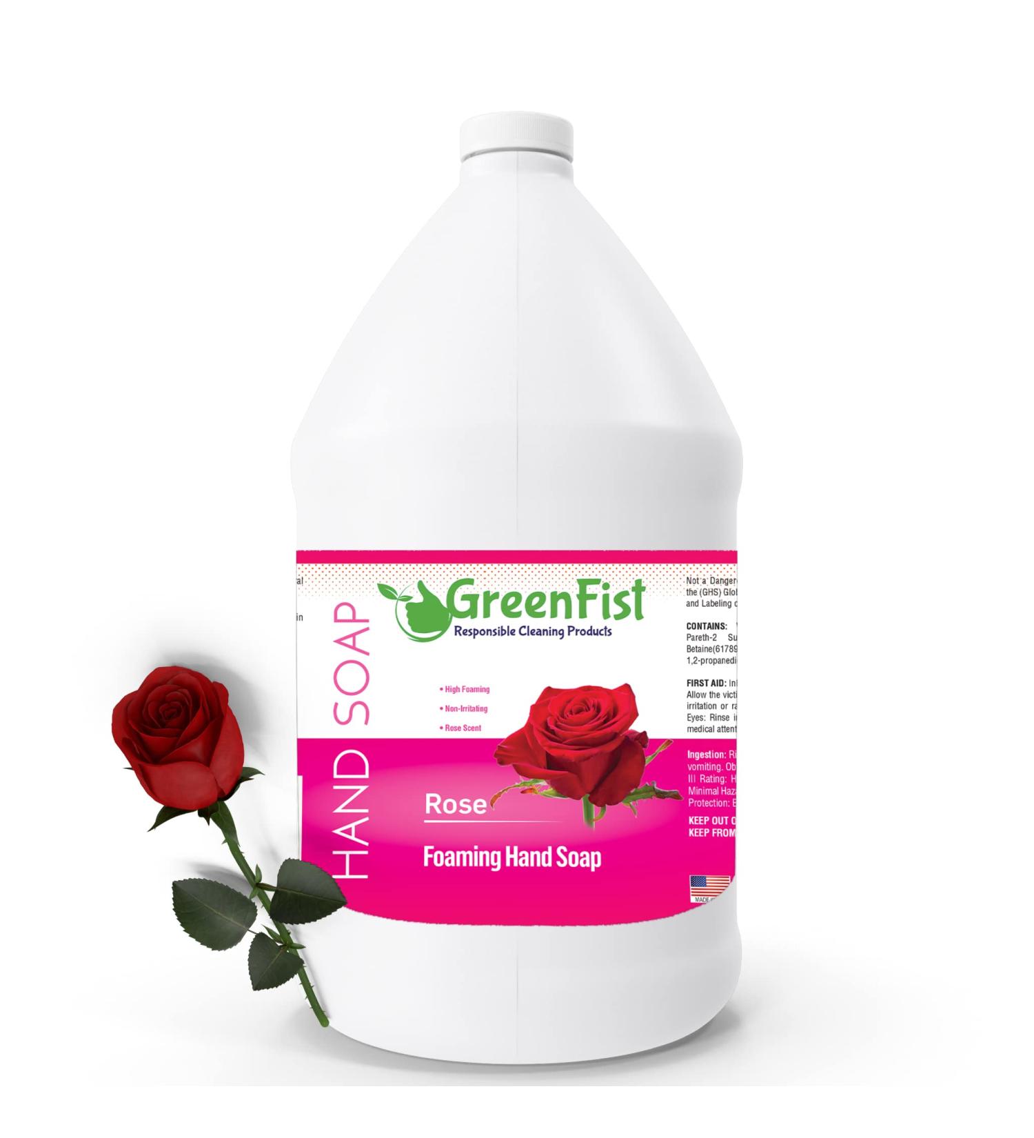 GreenFist Rose Scent Foaming Hand Soap Refill Jug - 128oz - Made in USA - Buy Online on SooperMarket.com