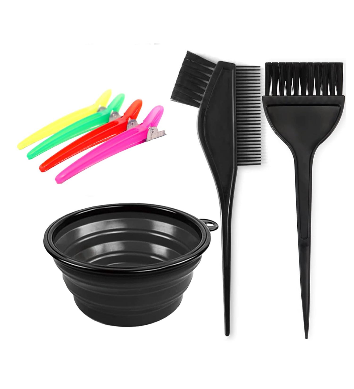 7-Piece Hair Color Dye Set - Salon Tool Combo with Bowls Brushes & Clips for DIY Hair Dyeing - Buy Online on SooperMarket.com