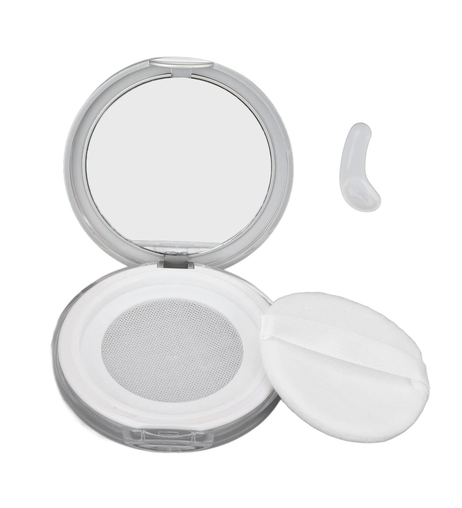 Refillable 3g Empty Powder Box - Portable Makeup Set with Blush Case Puff Holder Slim Mirror & Leak-Proof Design - Buy Online on SooperMarket.com