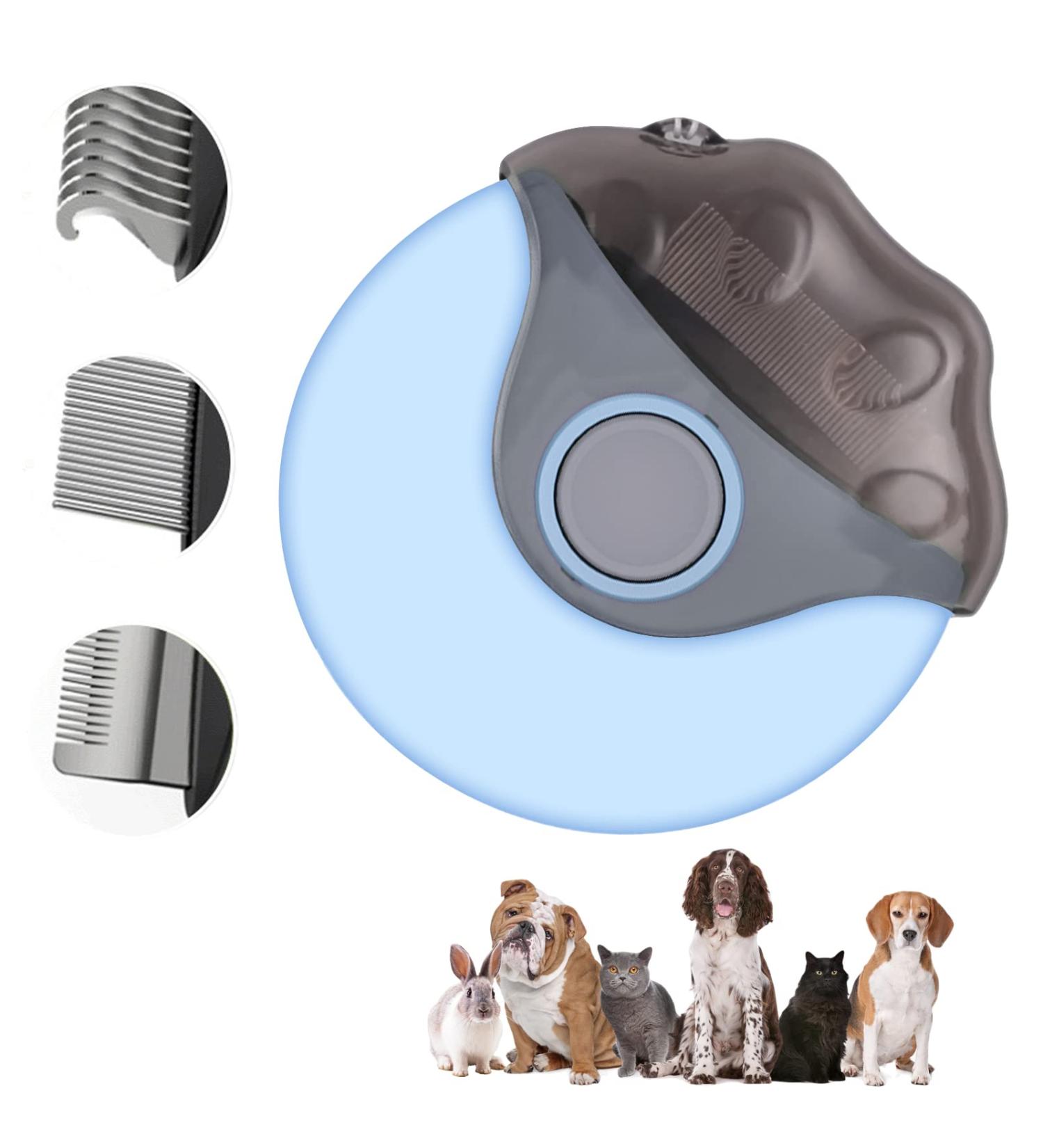 3-in-1 Portable Cat Brush for Shedding - Pet Slicker Brush for Dematting & Detangling - Grooming Brush for Dogs, Cats, Rabbits - Easy Undercoat Removal (Blue) - Buy Online on SooperMarket.com