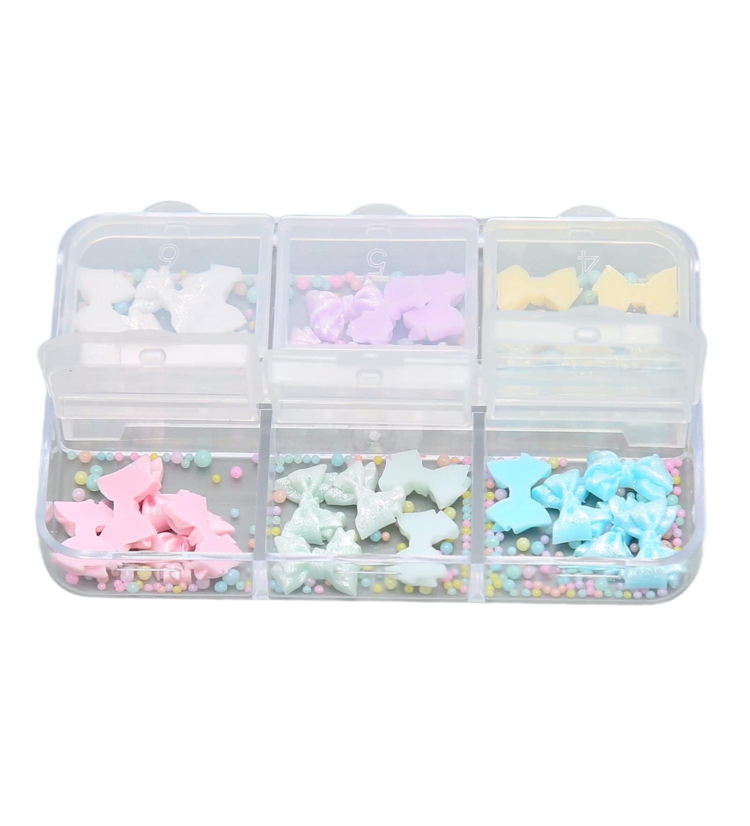 Nail Art Decoration Portable Elegant Nail Care Bowknot Accessories Safe Resin Beautiful for DIY - Buy Online on SooperMarket.com