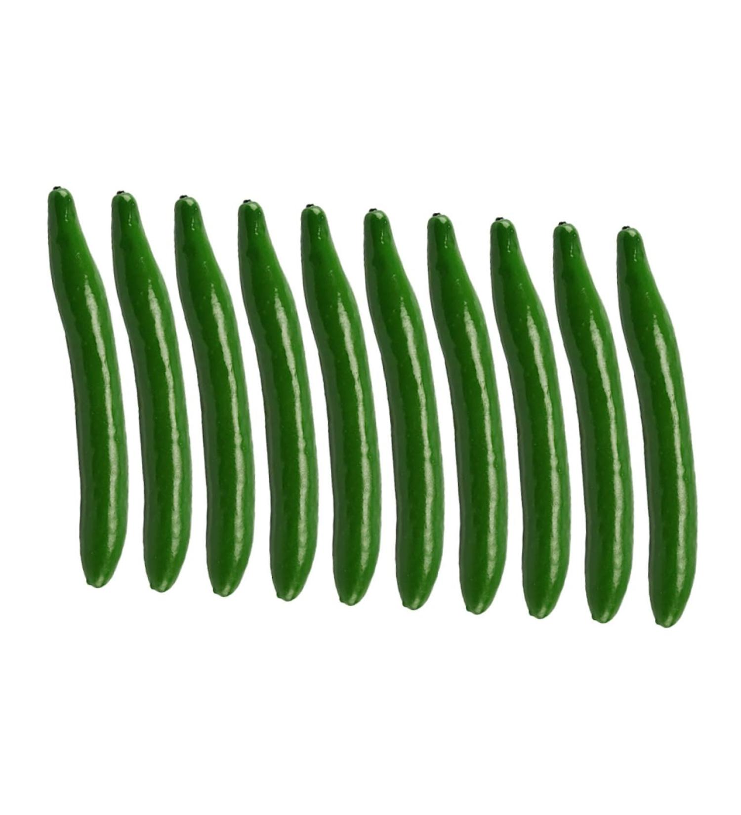 Abaodam 20 Pcs Cucumber Model Green Plants Lifelike Vegetables Realistic Vegetable Window Fake Cucumber Greenx2pcs 24X3CMx2pcs - Buy Online on SooperMarket.com