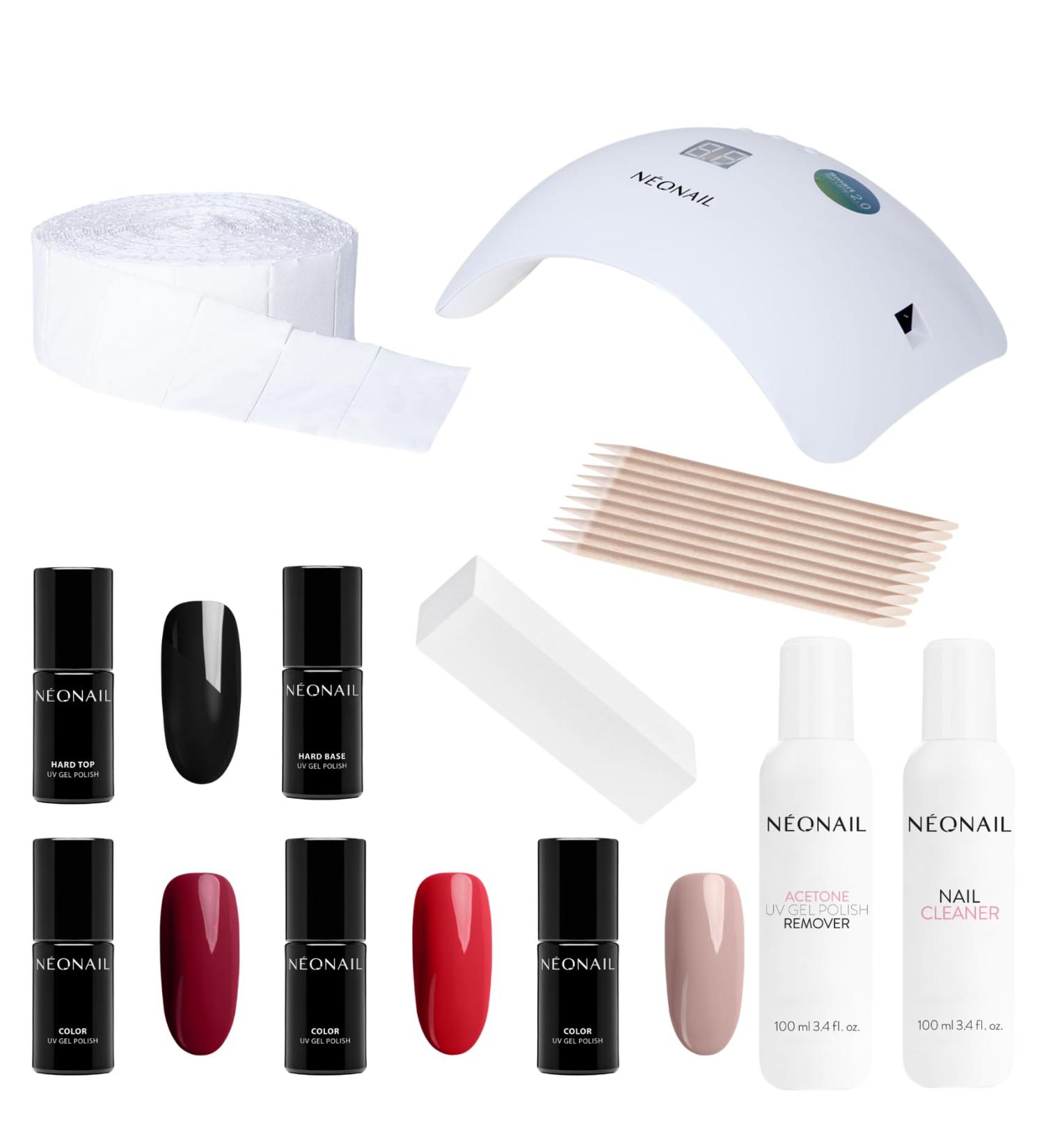 Neonail Starter Set with LED Lamp | 5x 7.2ml Nail Polish | UV Shellac Manicure Set for Perfect Nails - International Shipping Available - Buy Online on SooperMarket.com