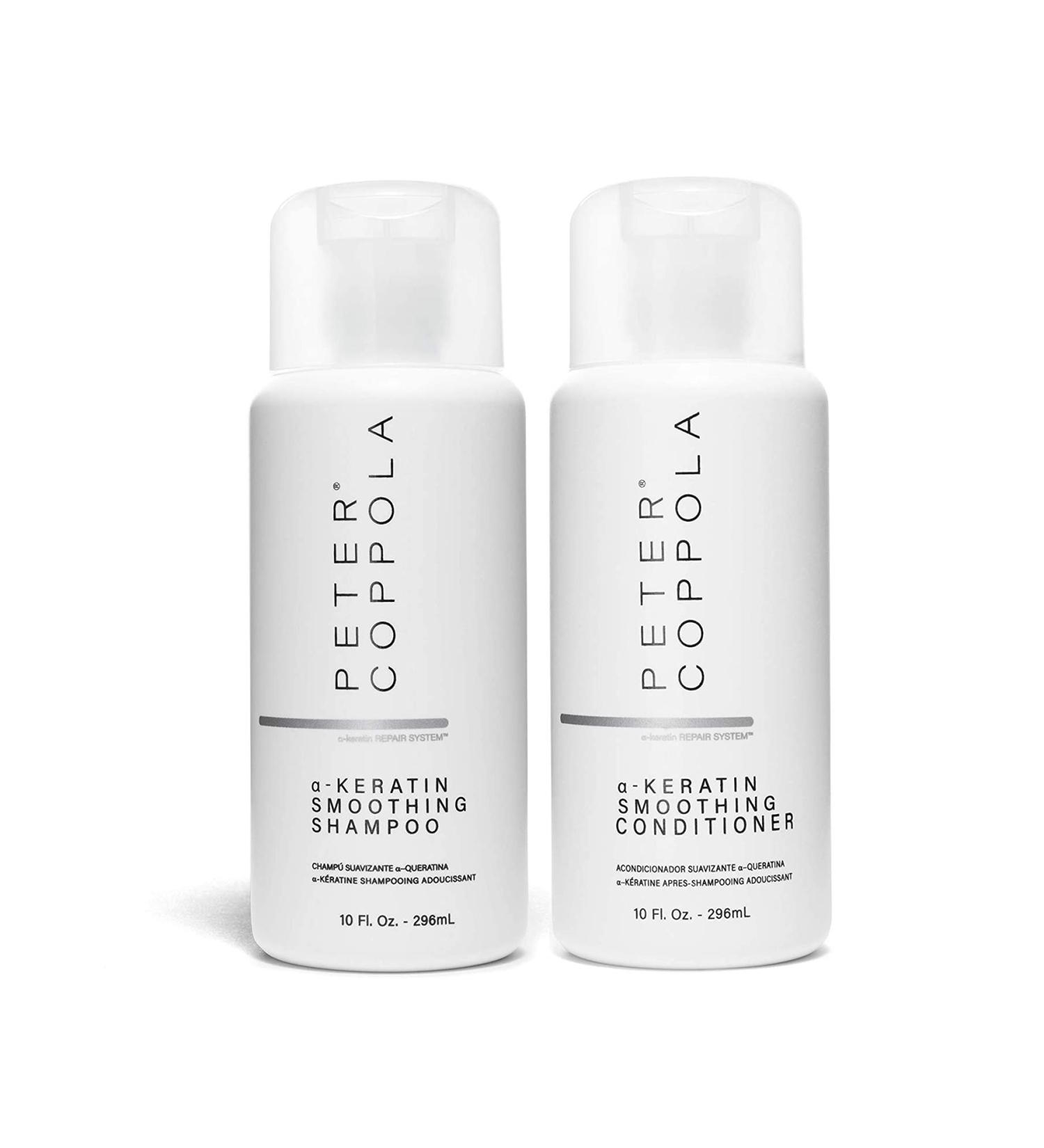 Peter Coppola a-Keratin Smoothing Shampoo & Conditioner Set - Argan & Avocado Oil for Frizz-Free Shiny Hair | 10 oz - International Shipping Available - Buy Online on SooperMarket.com