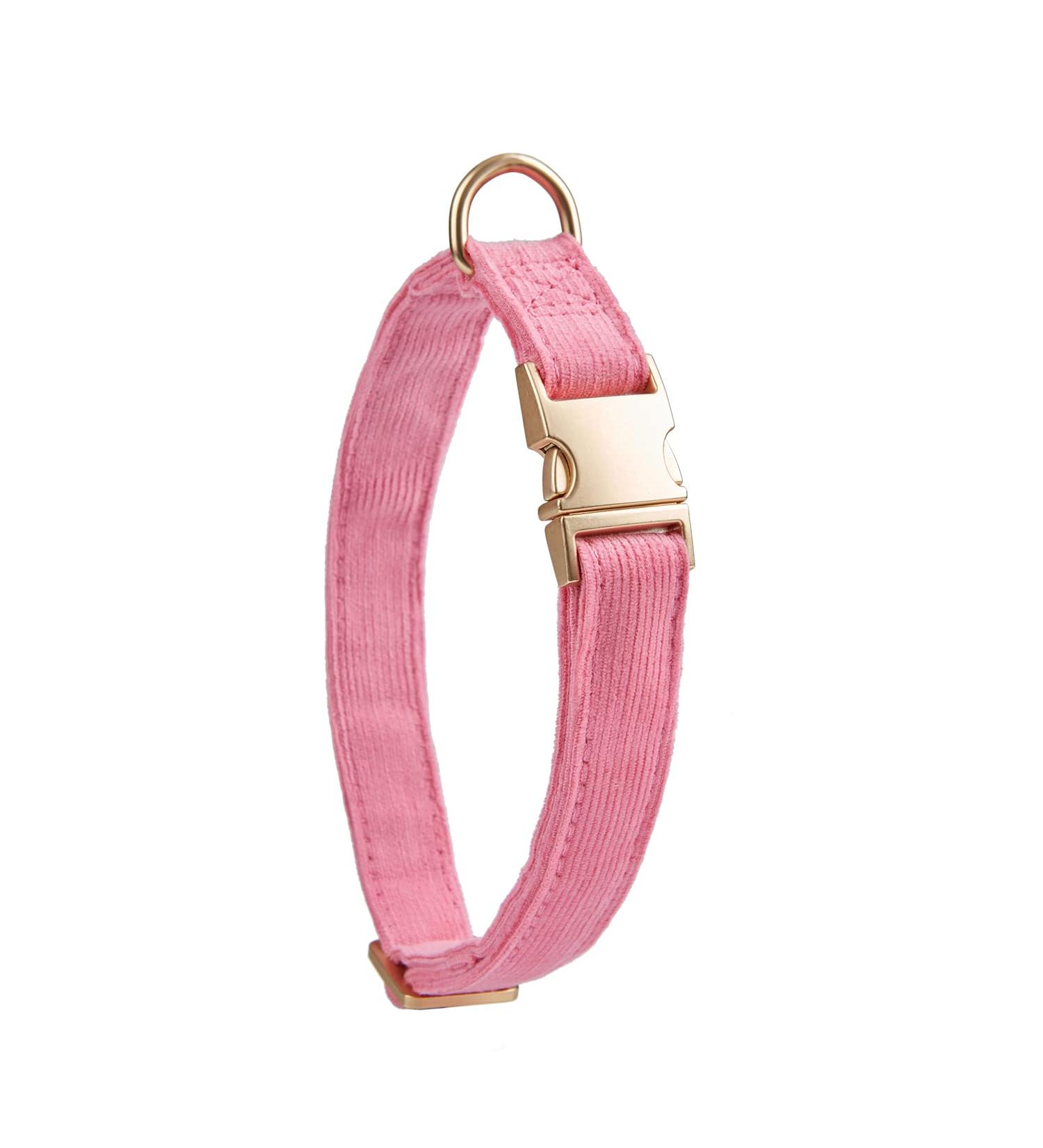 YUDOTE Ultra-Soft Natural Cotton Dog Collar for Medium Dogs with Sensitive Skin - Pink M (1 Pack) - Buy Online on SooperMarket.com