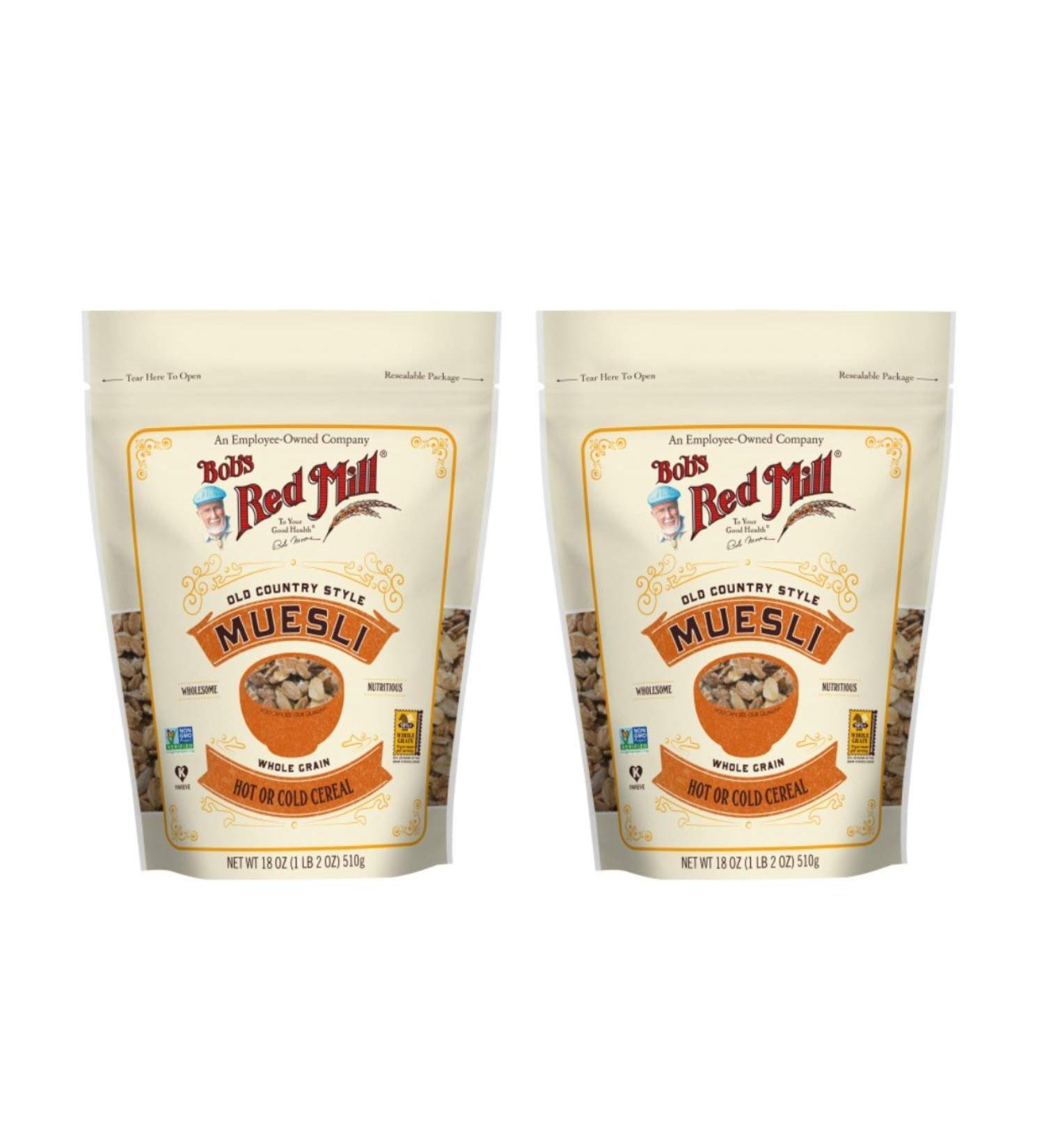 Bobs Red Mill Muesli Old Country Style 18.0 OZ - Pack of 2 | Delicious Breakfast Cereal Blend - Buy Online on SooperMarket.com