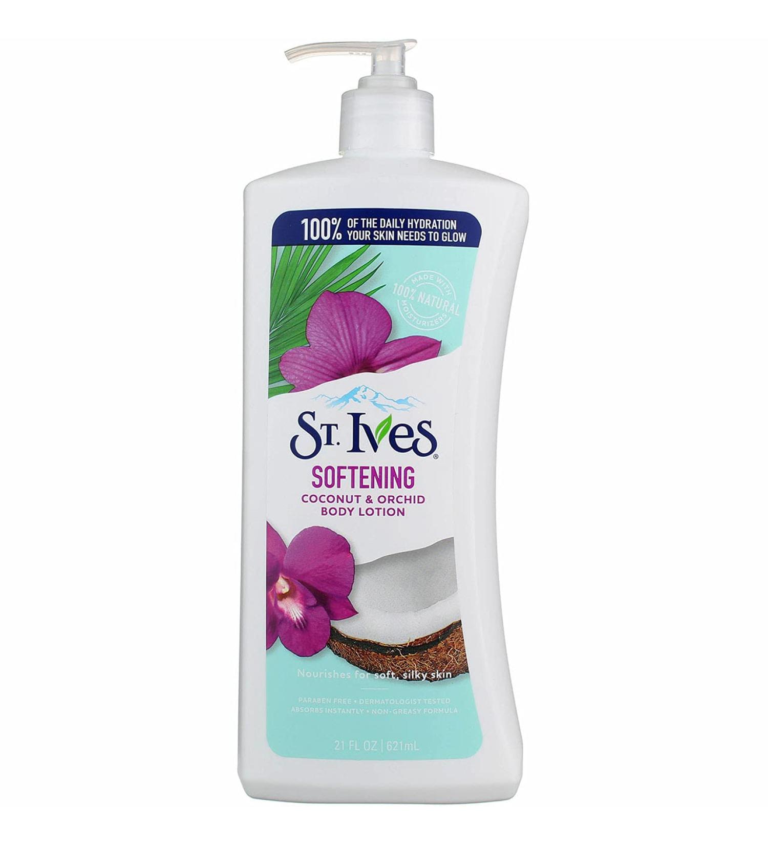 St. Ives Softening Body Lotion Coconut & Orchid 21 fl oz | Nourishing Moisturizer - Buy Online on SooperMarket.com