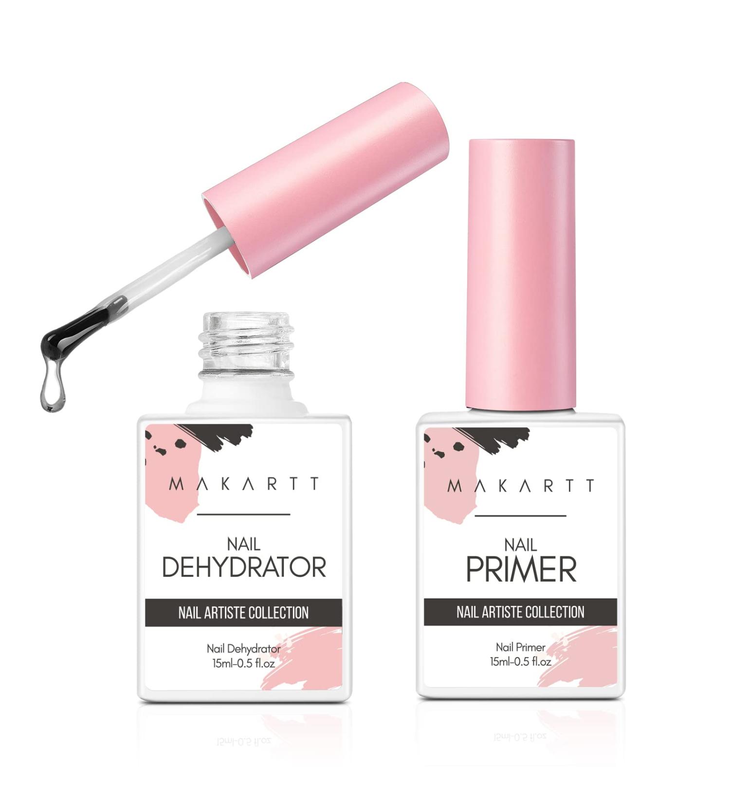 Makartt Nail Dehydrator and Primer Set - Professional Nail Prep for Long-lasting Acrylic Nails, UV Gel Polish - 0.5 Fl Oz (Pack of 2) - Buy Online on SooperMarket.com