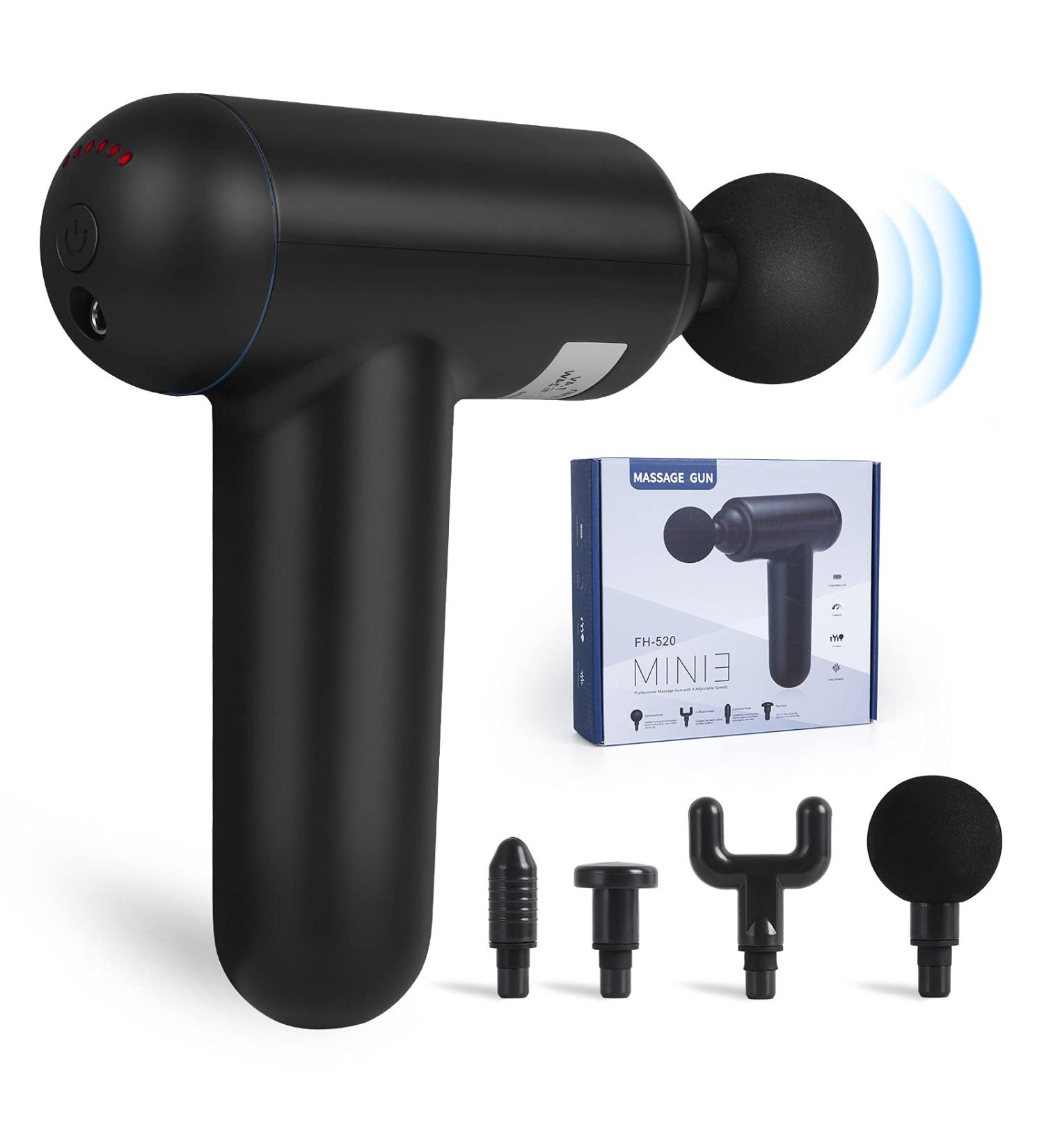 Skcoipsra Massage Gun for Back & Neck Pain Relief - 6 Speeds Electric Therapy Gun for Athletes - Father's Day Gift for Men & Women - Lightweight Muscle Massager - Black - Buy Online on SooperMarket.com
