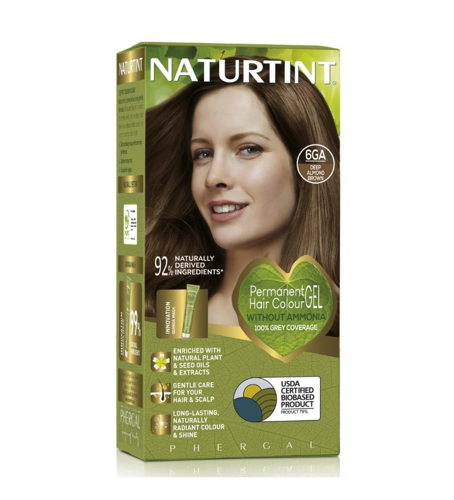 Naturtint 6GA Deep Almond Brown Hair Colour: Ammonia-Free, Grey Coverage, Plant Enriched - Buy Online on SooperMarket.com