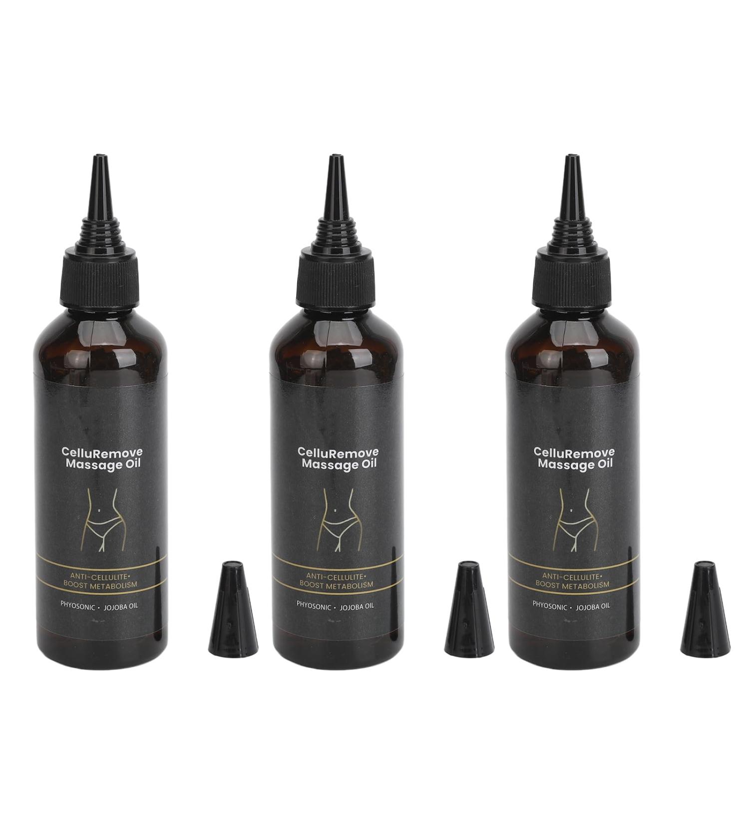 Essential Cellulite Massage Oil - Slimming & Moisturizing (3 Pieces) for Improved Blood Circulation | Perfect for Everyday Use - Buy Online on SooperMarket.com