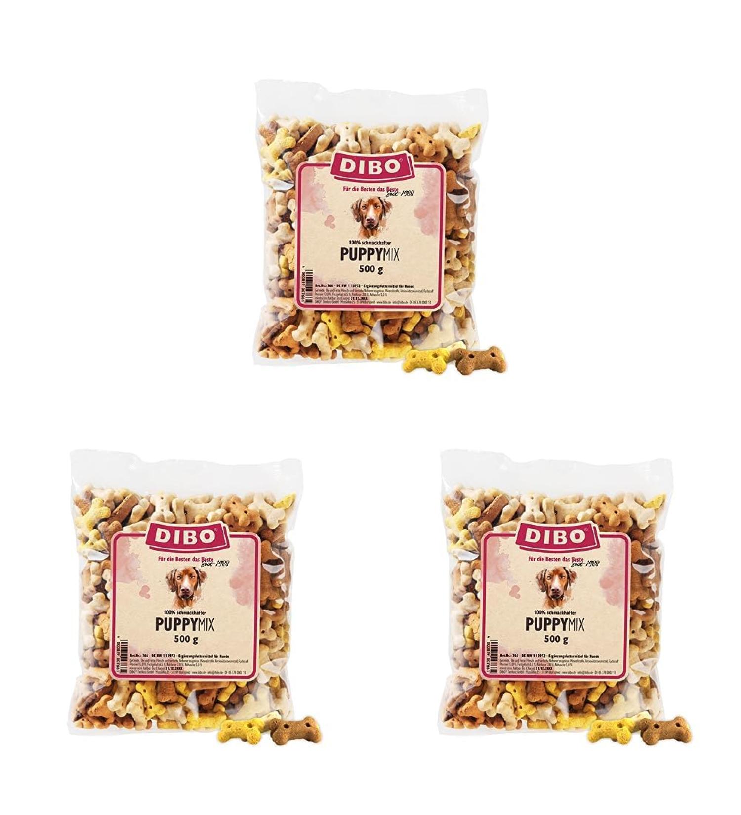 Dibo Puppy-Mix 500g Bag | Healthy Natural Dog Food & Treats | B.A.R.F Biscuits (Pack of 3) - Buy Online on SooperMarket.com