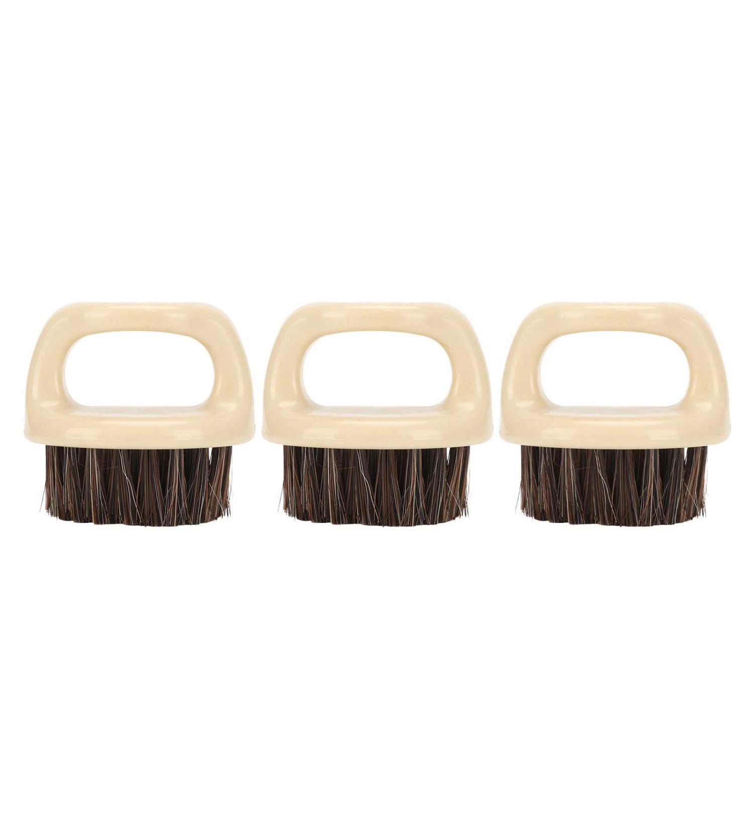 3-Part Shaving Brush Ring for Men | Soft Bristle Beard & Hair Styling Tool | Essential Hairdressing Comb & Cleaning Brush - Buy Online on SooperMarket.com