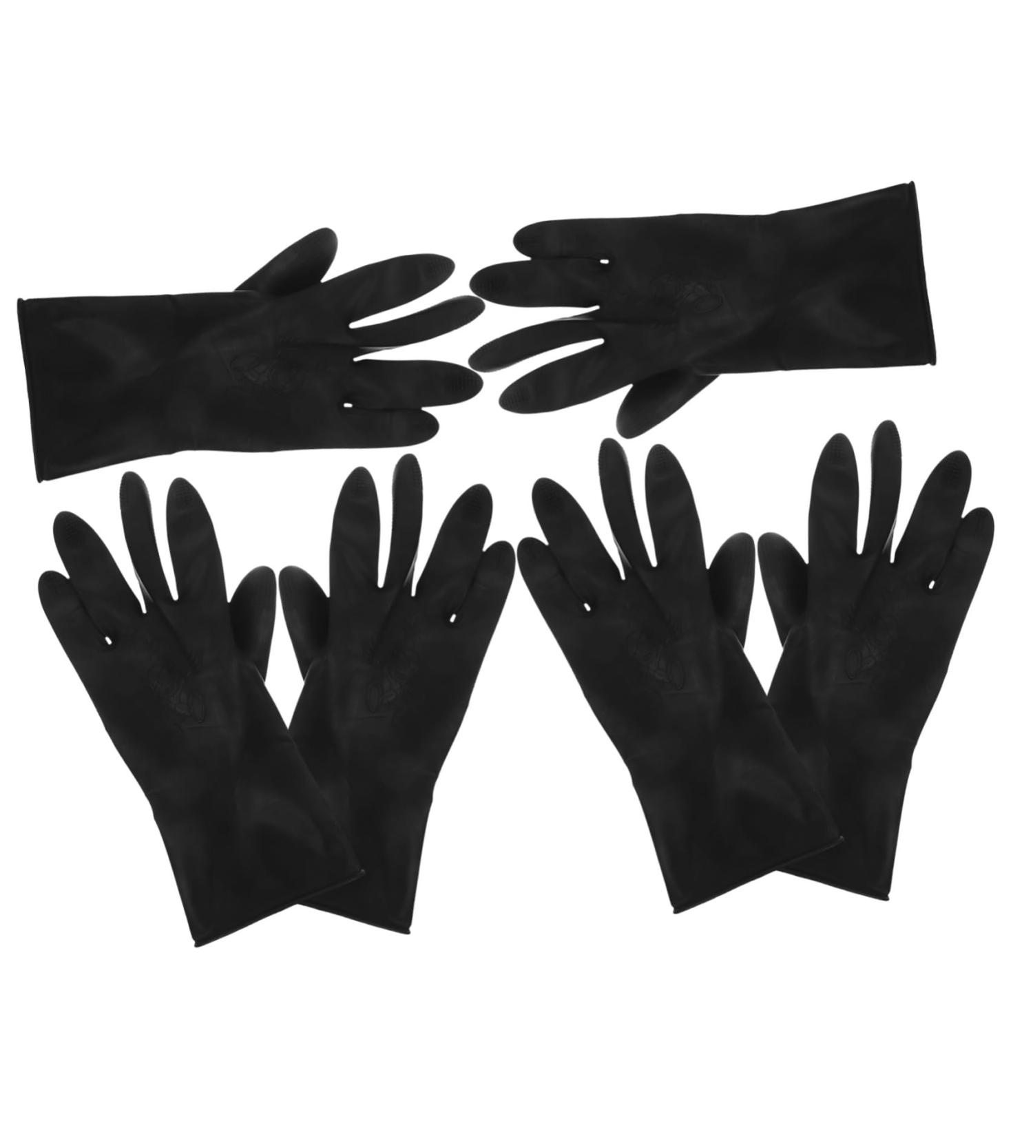 Gogogmee 3 Pairs Hair Shampoo Gloves Black Rubber Gloves Reusable Men Shampoo Dying Man Tool Belt Hair Dye Large - Buy Online on SooperMarket.com