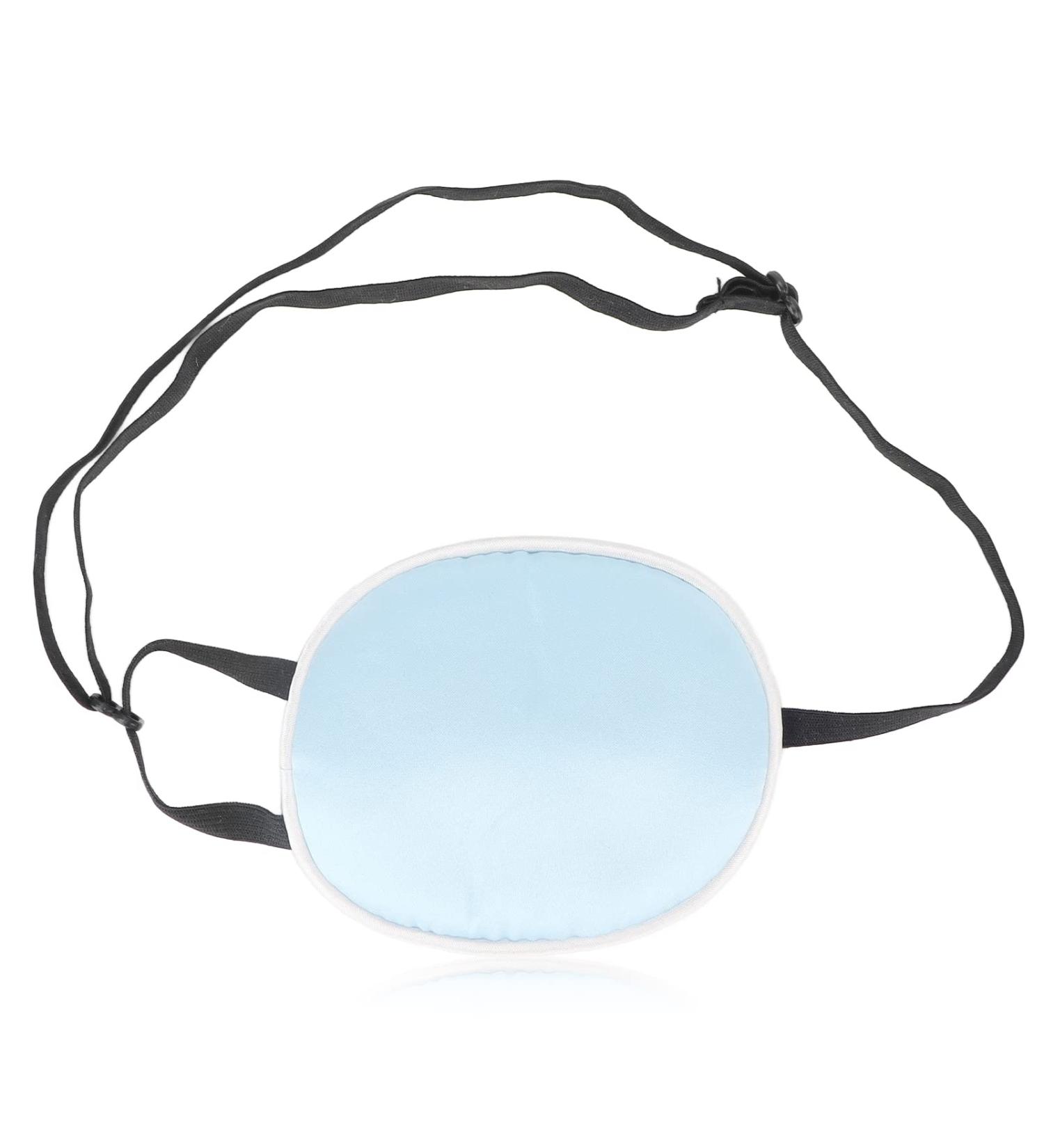 3 Pieces Amblyopia Eye Patch Silk Cotton Elastic Strap Full Cover Light Blocking Strabismus Eye Pad Adult Adjustable Single Eye Patch with Elastic Strap(Blue) - Buy Online on SooperMarket.com