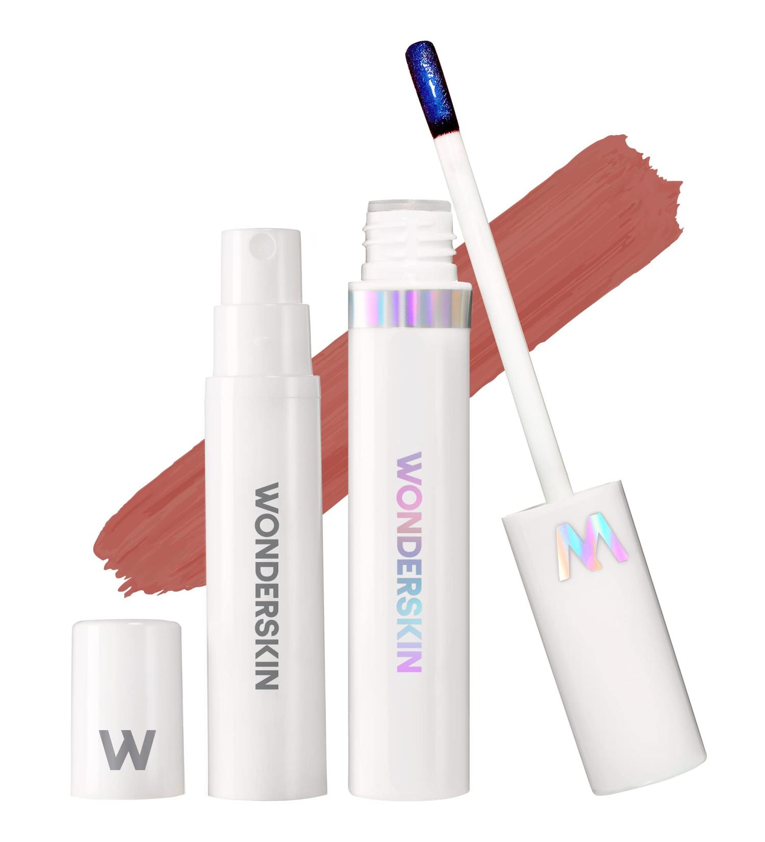 Wonderskin Wonder Blading Peel and Reveal Lip Stain Kit - Lovely Nude Matte Lip Tint, Long Lasting Waterproof Peel Off Stain - Includes Lip Stain Masque & Activator - Buy Online on SooperMarket.com