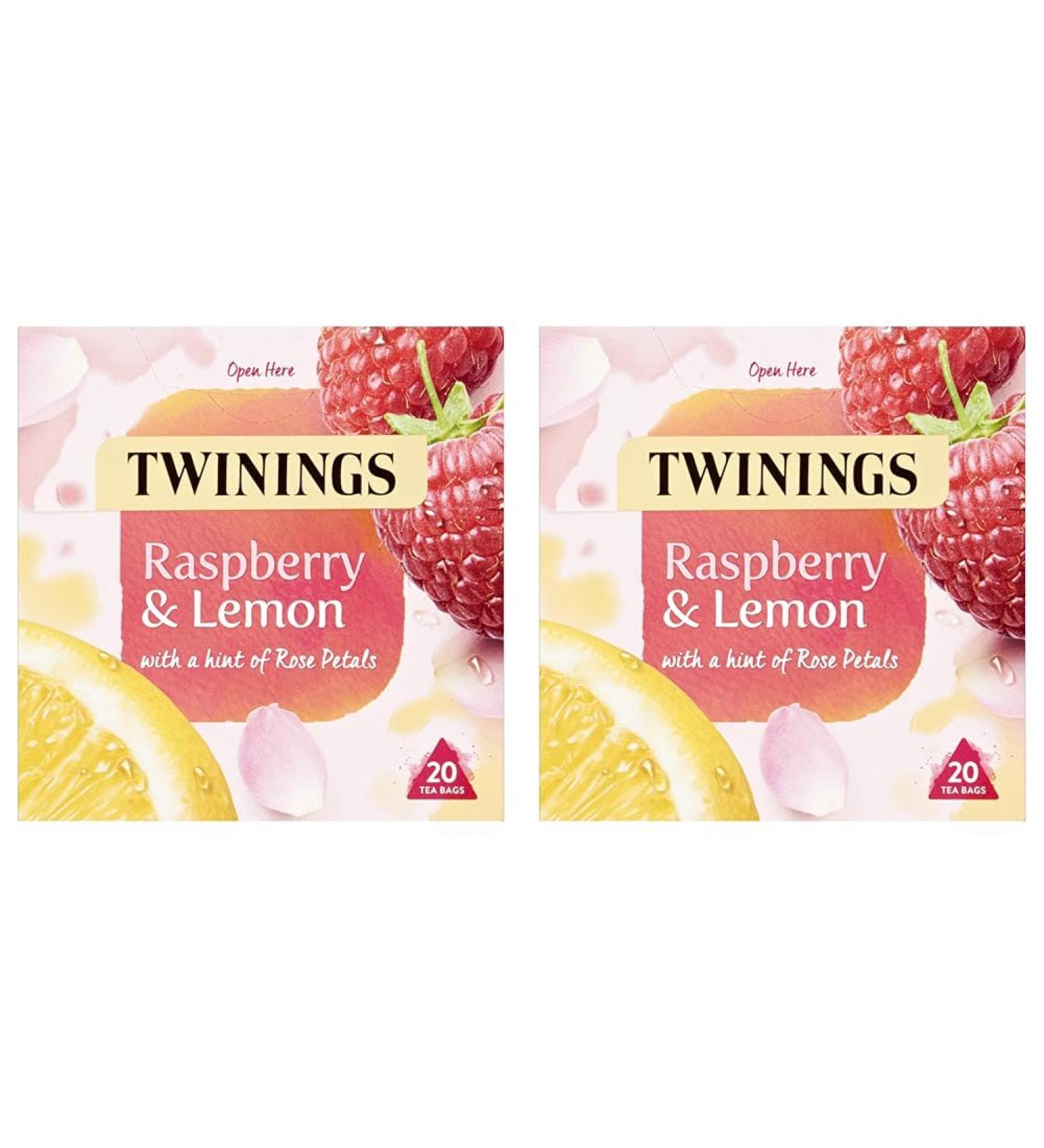 Twinings Raspberry & Lemon Tea Bags 20 each (Pack of 2) - Buy Online on SooperMarket.com