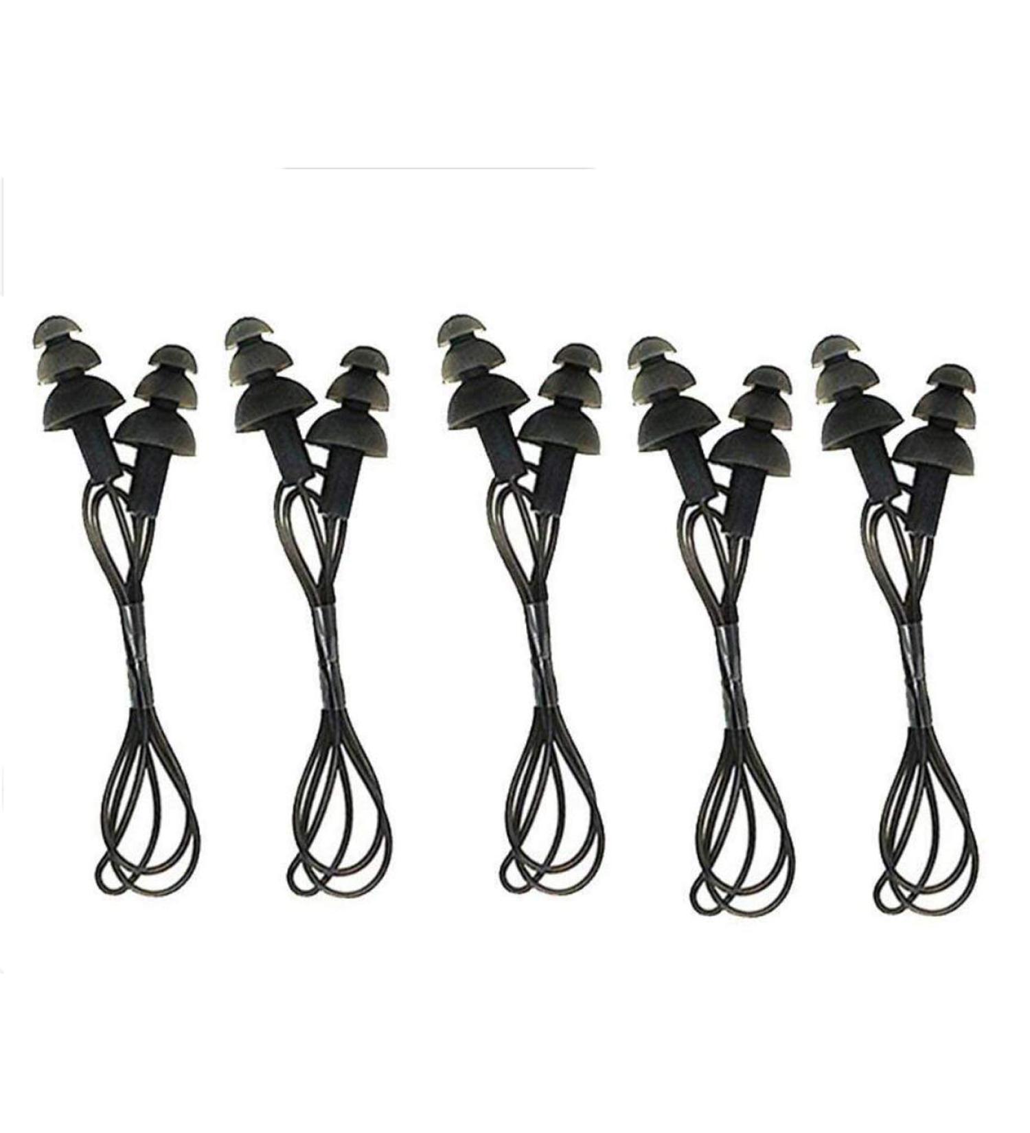 5 Pairs Reusable Waterproof Silicone String String Corded Ear Plugs Flexible Ear Plugs or Swimming Sleeping Hearing Protection - Buy Online on SooperMarket.com