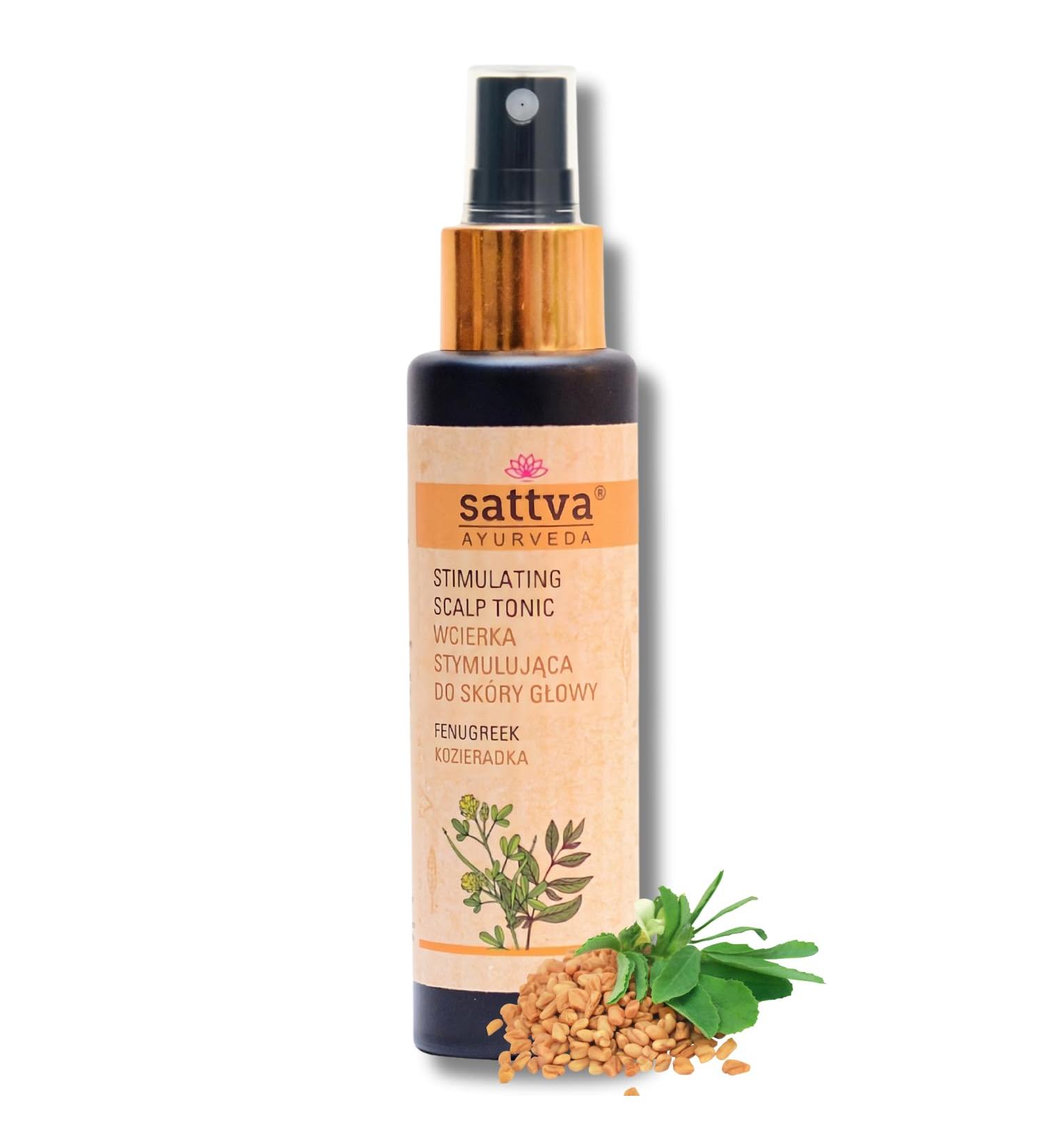 Sattva Haartonikum - Natural Scalp Tonic for Hair Growth & Loss Prevention | Alcohol-Free Fenugreek Solution for Dry Itchy Scalp - International Shipping - Buy Online on SooperMarket.com