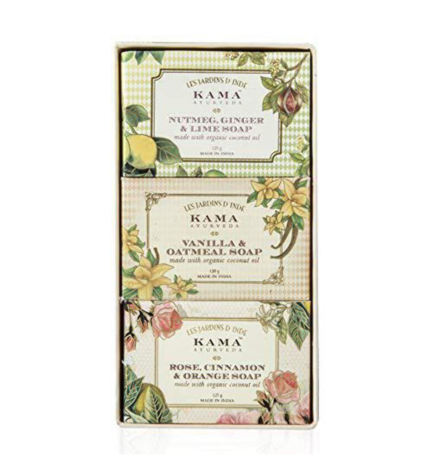 Kama Ayurveda Natural Soap Box - Luxurious Herbal Soaps for Glowing Skin | Free Worldwide Shipping - Buy Online on SooperMarket.com