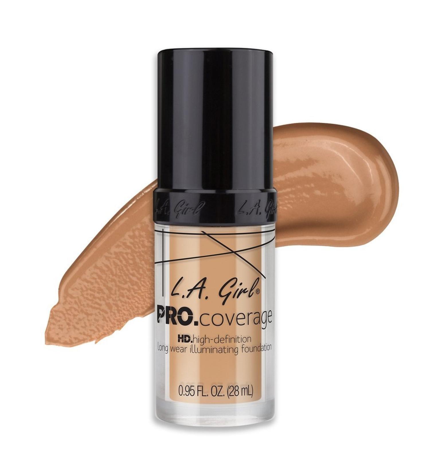 L.A. Girl Pro Coverage HD Foundation - Natural 0.95 fl oz | Flawless Finish & Long-lasting Wear - Buy Online on SooperMarket.com