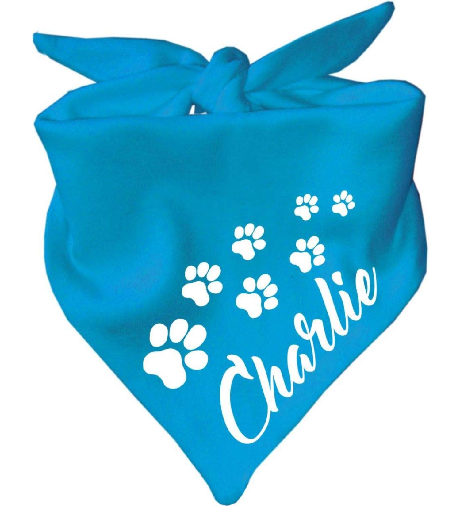 Atoll Blue Dog Triangular Scarf - Size 2 (68 cm) | Stylish & Comfortable Pet Accessory - Buy Online on SooperMarket.com