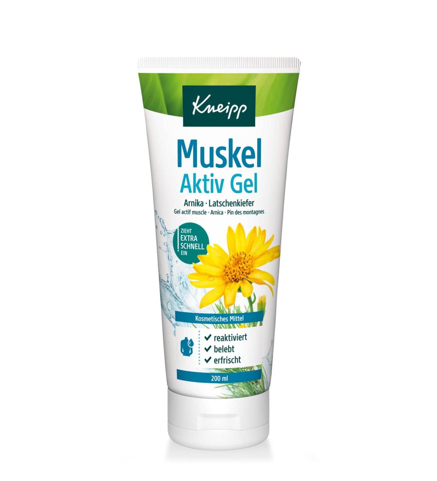 Kneipp Muscle Active Gel with Arnica & Mountain Pine - 200ml for Pain Relief & Recovery | International Shipping Available - Buy Online on SooperMarket.com