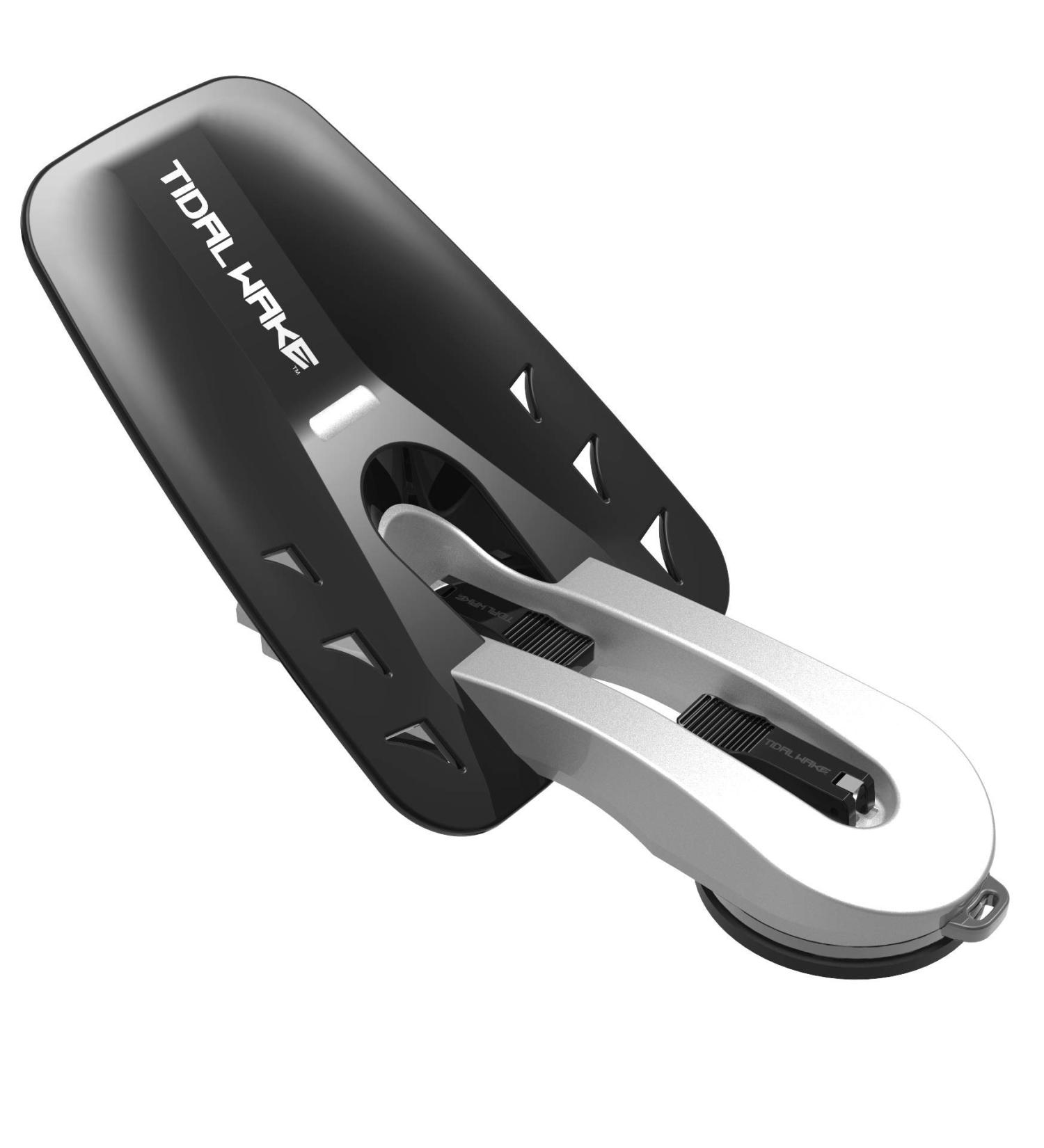Tidal Wake XLR8 Wake Surf Shaper - For Inboard Boats | Floating Wakesurf Creator - Silver/Black Fin - Buy Online on SooperMarket.com