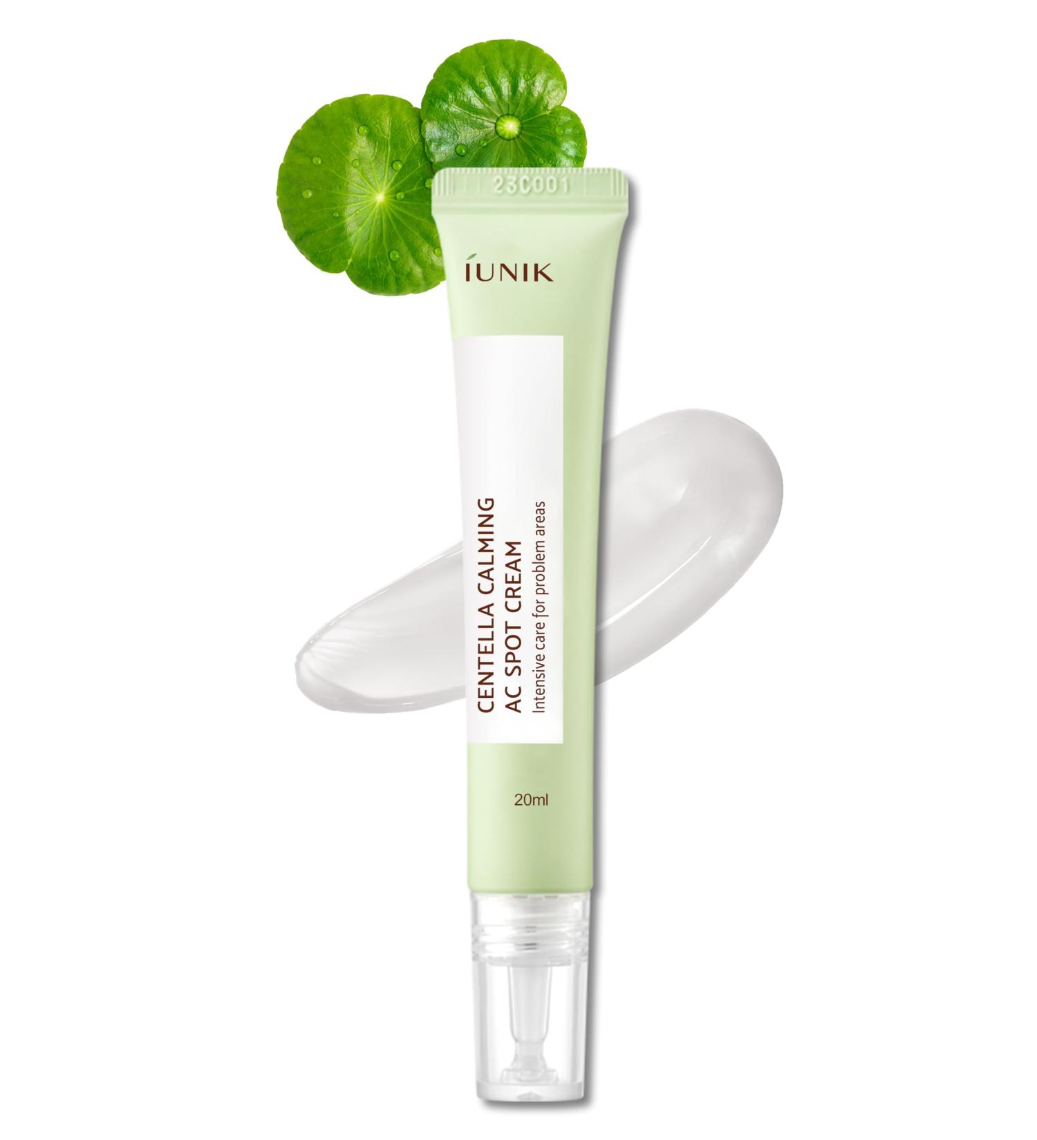 IUNIK 81% Centella Calming Gel Acne Spot Cream | Lightweight AHA BHA PHA Formula with Salicylic Acid & Niacinamide for Sensitive Skin | Effective Blemish Treatment for Adults & Teens - 0.67 Oz - Buy Online on SooperMarket.com