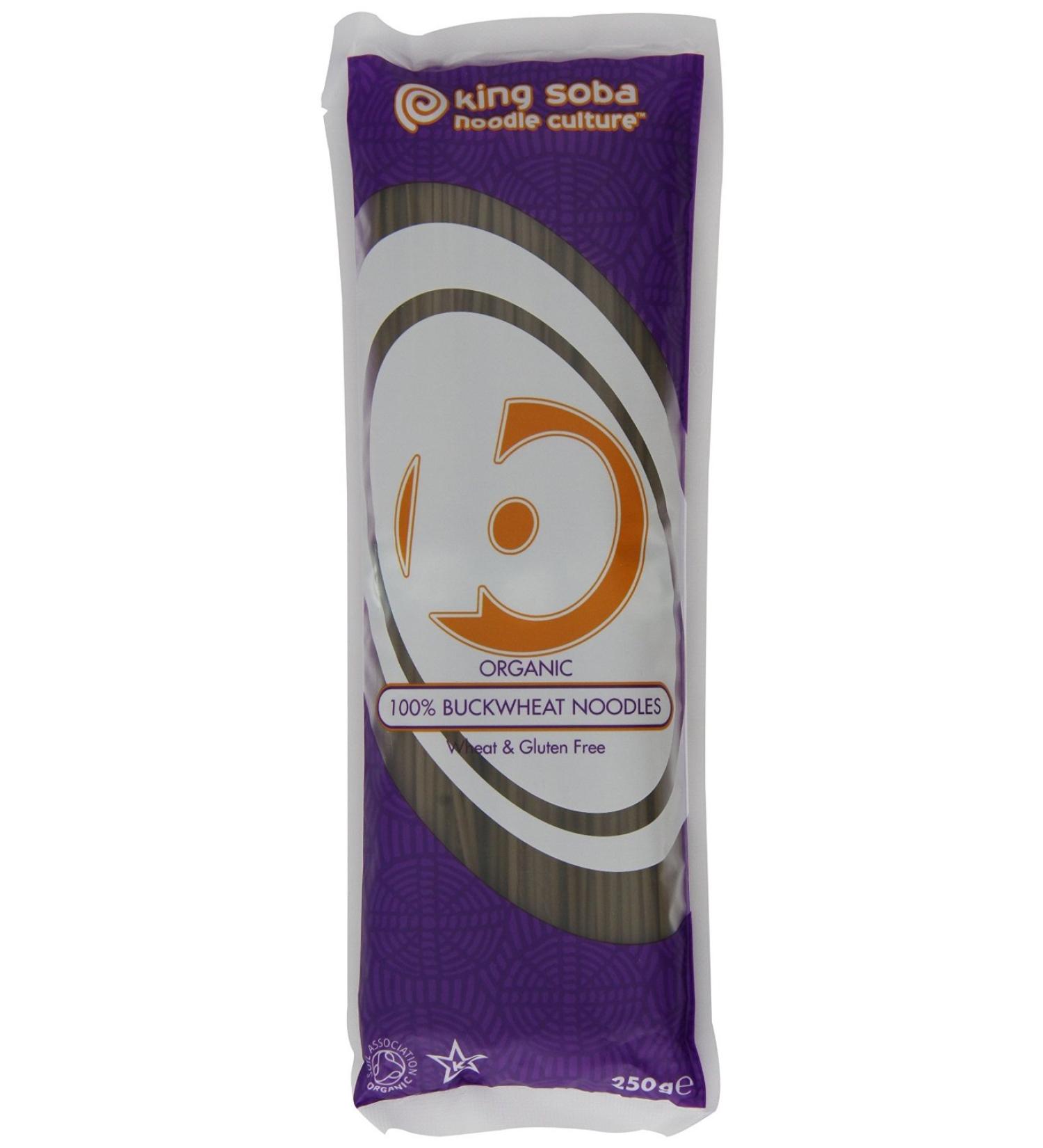 King Soba Organic 100% Buckwheat Noodles 250g - Gluten-Free & Non-GMO - Buy Online on SooperMarket.com