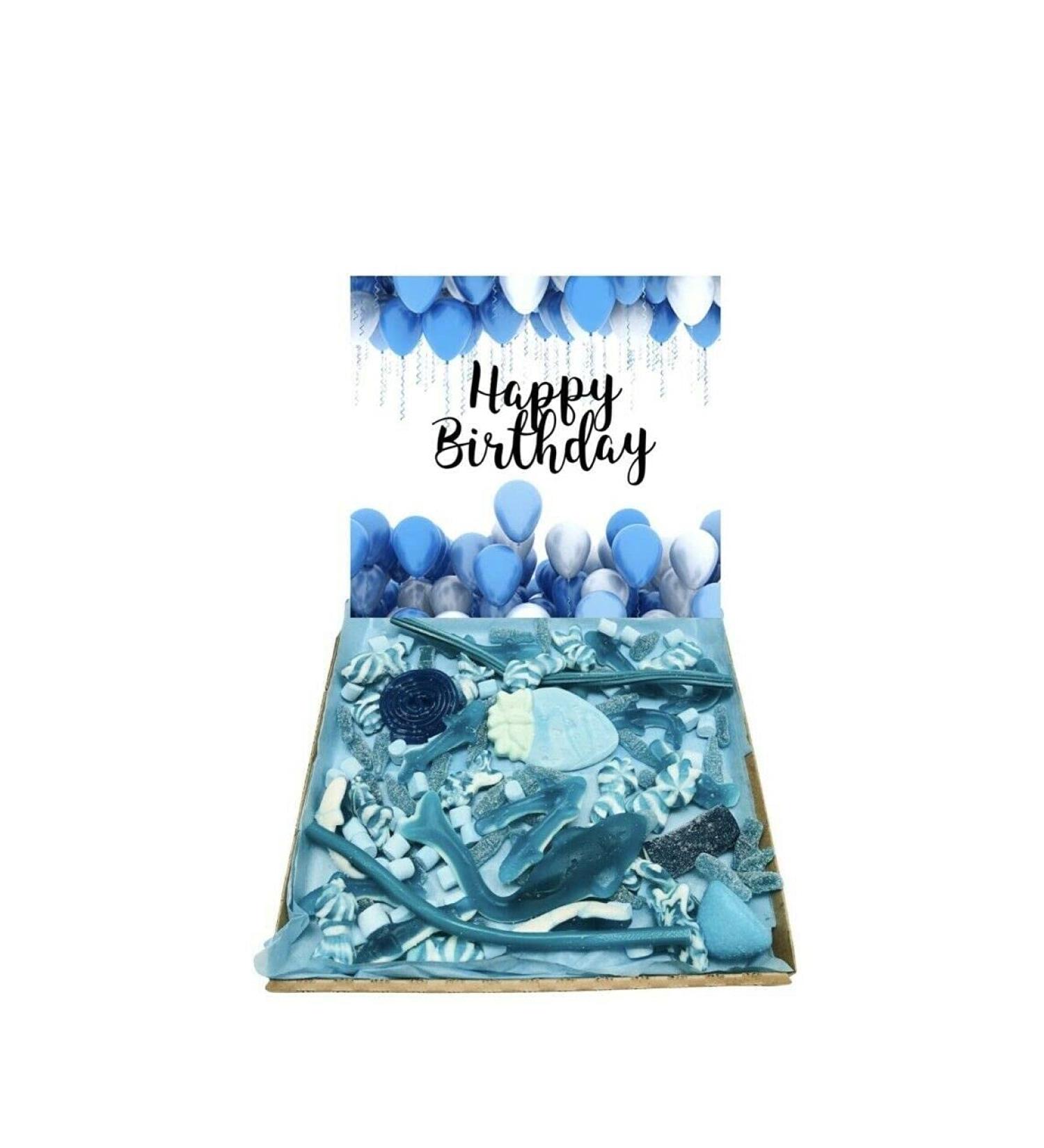 Happy Birthday Gift Pick n Mix blue 300g Sweets Selection Box Sweet Hamper Present 13th 16th 18th 21st 30th 40th 50th 60th - Buy Online on SooperMarket.com