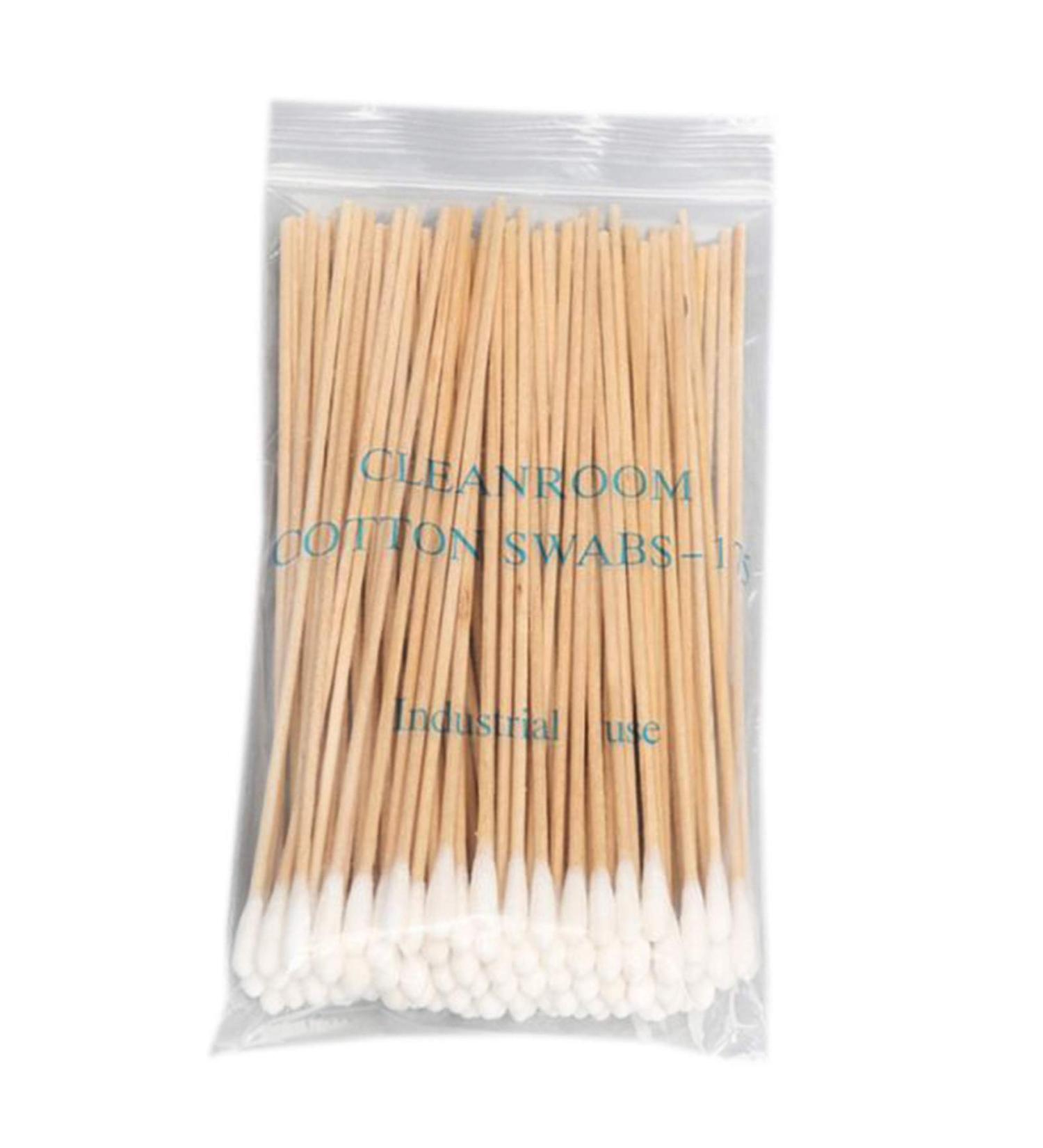 WT-DDJJK Cleaning Swabs - 100/200pcs 6 Long Wooden Handle Cotton Swab Applicators for Efficient Cleaning | International Shipping Available - Buy Online on SooperMarket.com