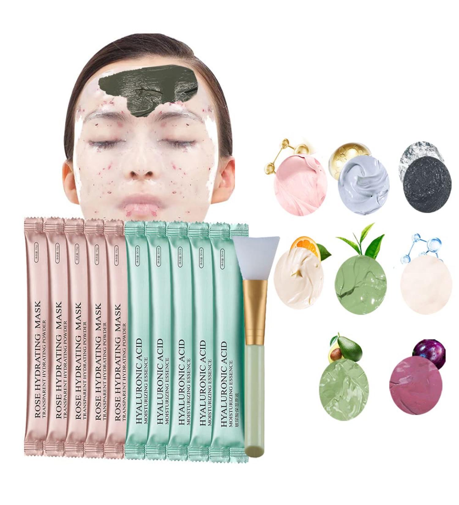 Rose Jelly Face Mask | 18 Packs | Hyaluronic Acid & Green Tea Skin Care | Shop Internationally - Buy Online on SooperMarket.com