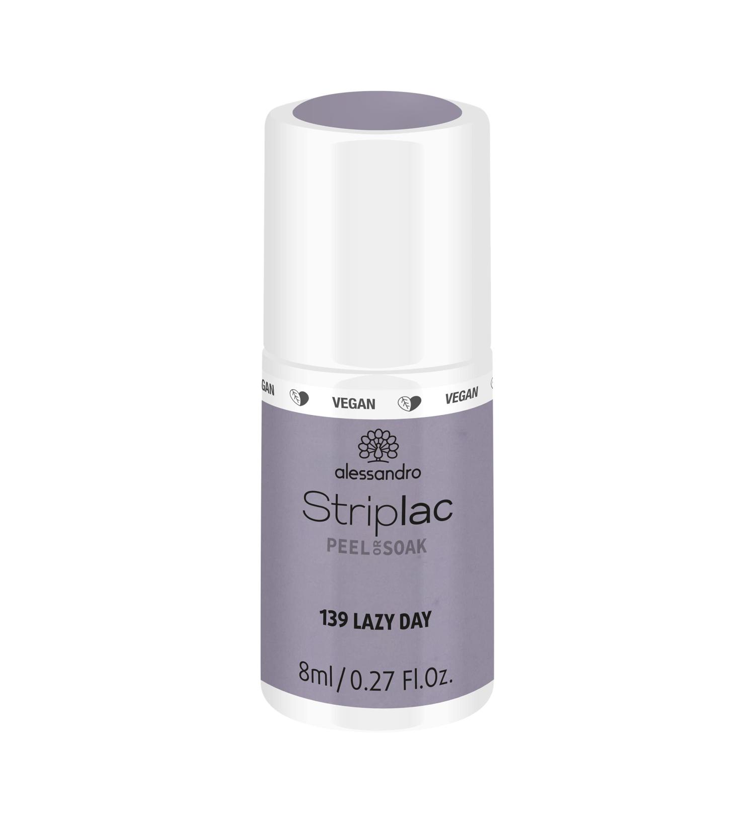 Alessandro Striplac UV Nail Polish - Lazy Day (8 ml) | Gentle Long-lasting Peel-off Vegan & Cruelty-Free - Buy Online on SooperMarket.com