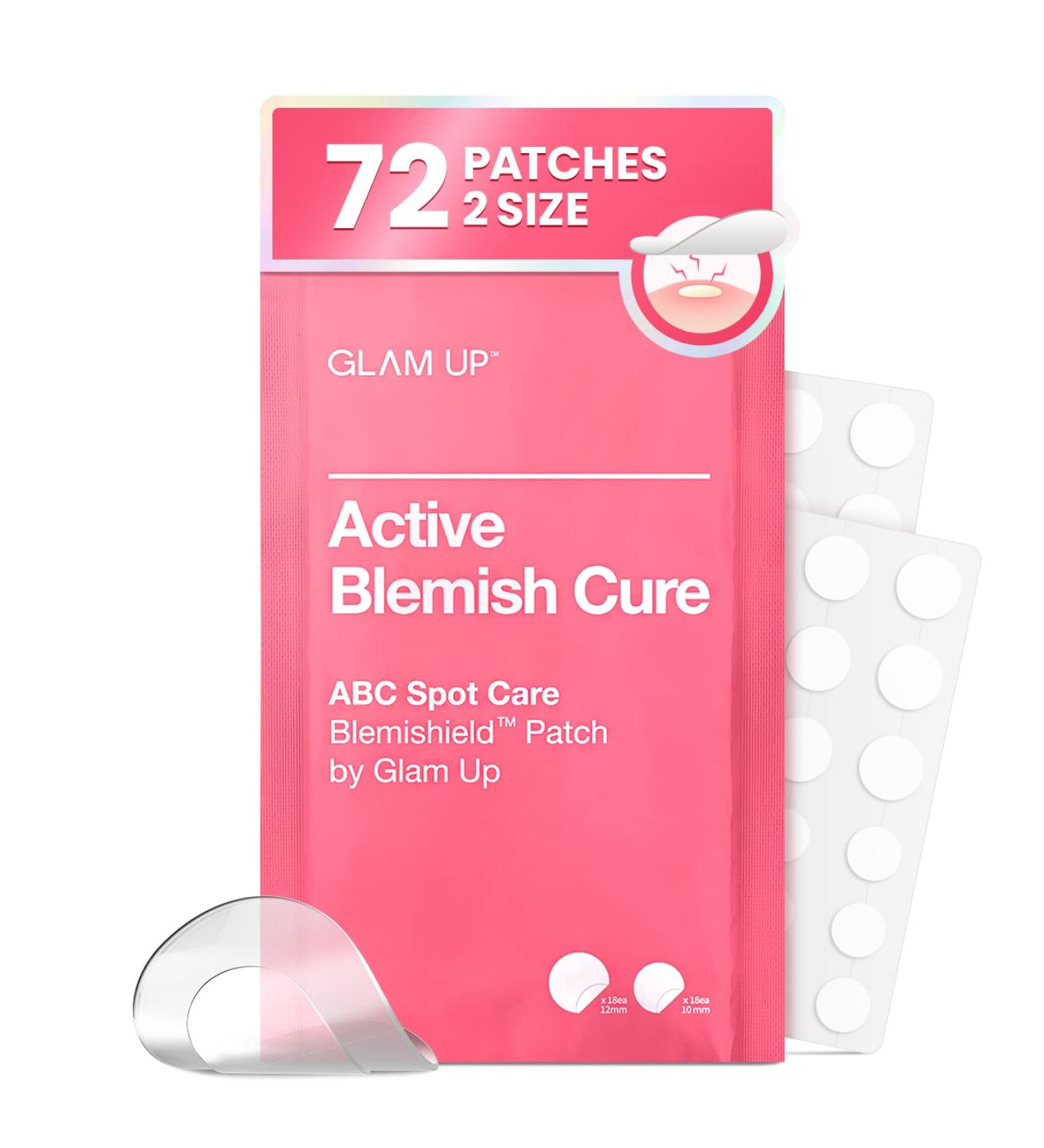 Glam Up Hydrocolloid Blemish Pimple Zit Patches - 72 Count, Invisible Ultra-Thin Spot Cover Stickers for Face, Strong Water-Proof, Vegan-Friendly - Buy Online on SooperMarket.com
