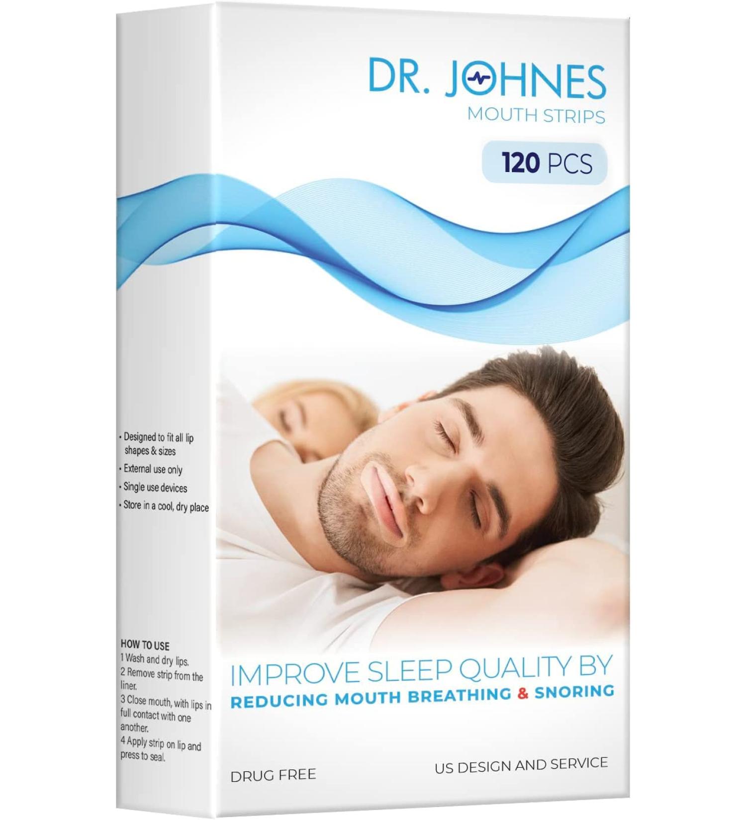 Dr.Johnes Advanced Sleep Strips - 120 PCS Mouth Tape for Nose Breathing - Gentle & Effective Mouth Breathing Tape - Buy Online on SooperMarket.com
