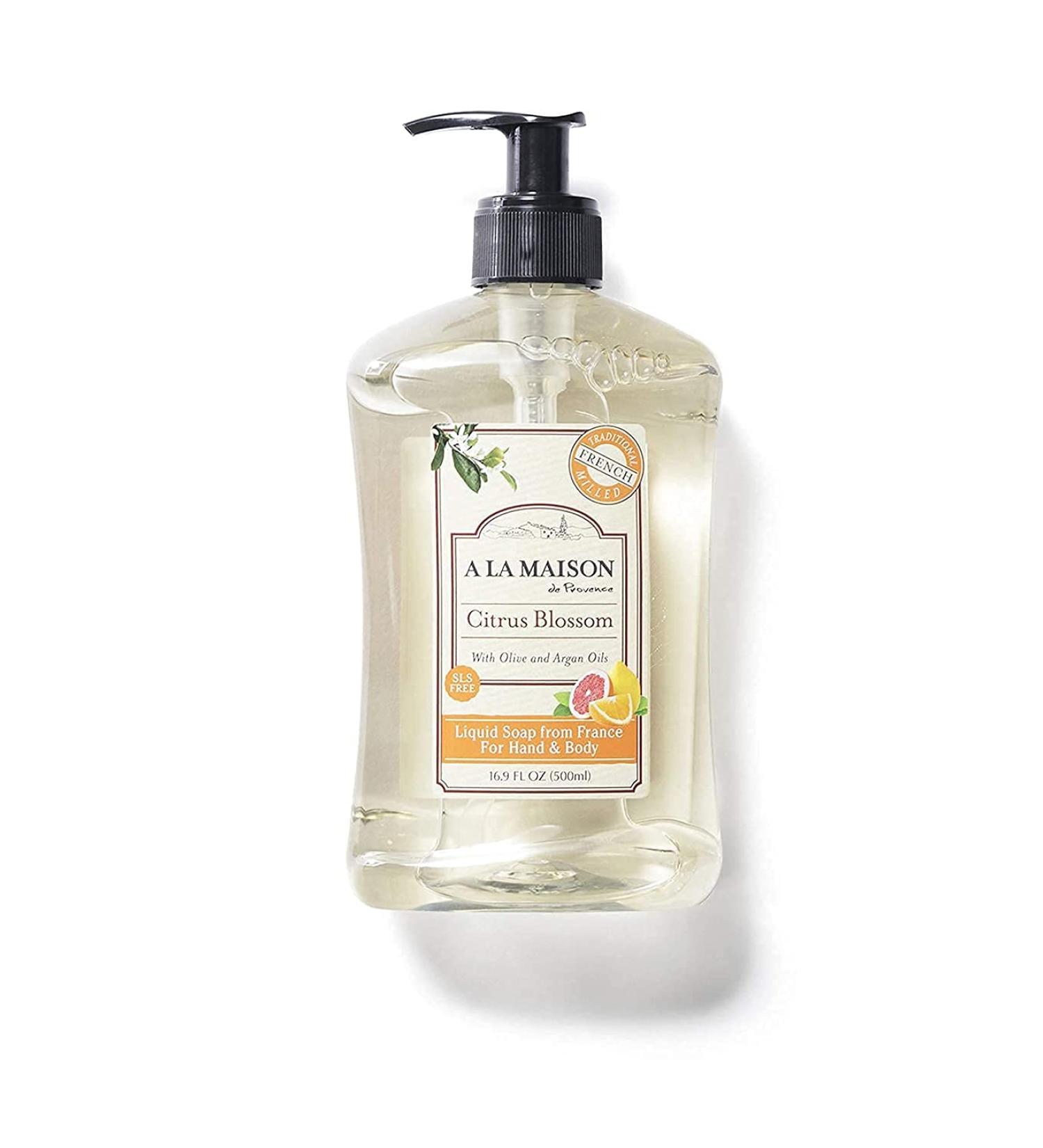 A La Maison de Provence Liquid Hand Soap - Citrus Blossom, 16.9 oz Pump Bottle, Natural & Moisturizing - Buy Online on SooperMarket.com