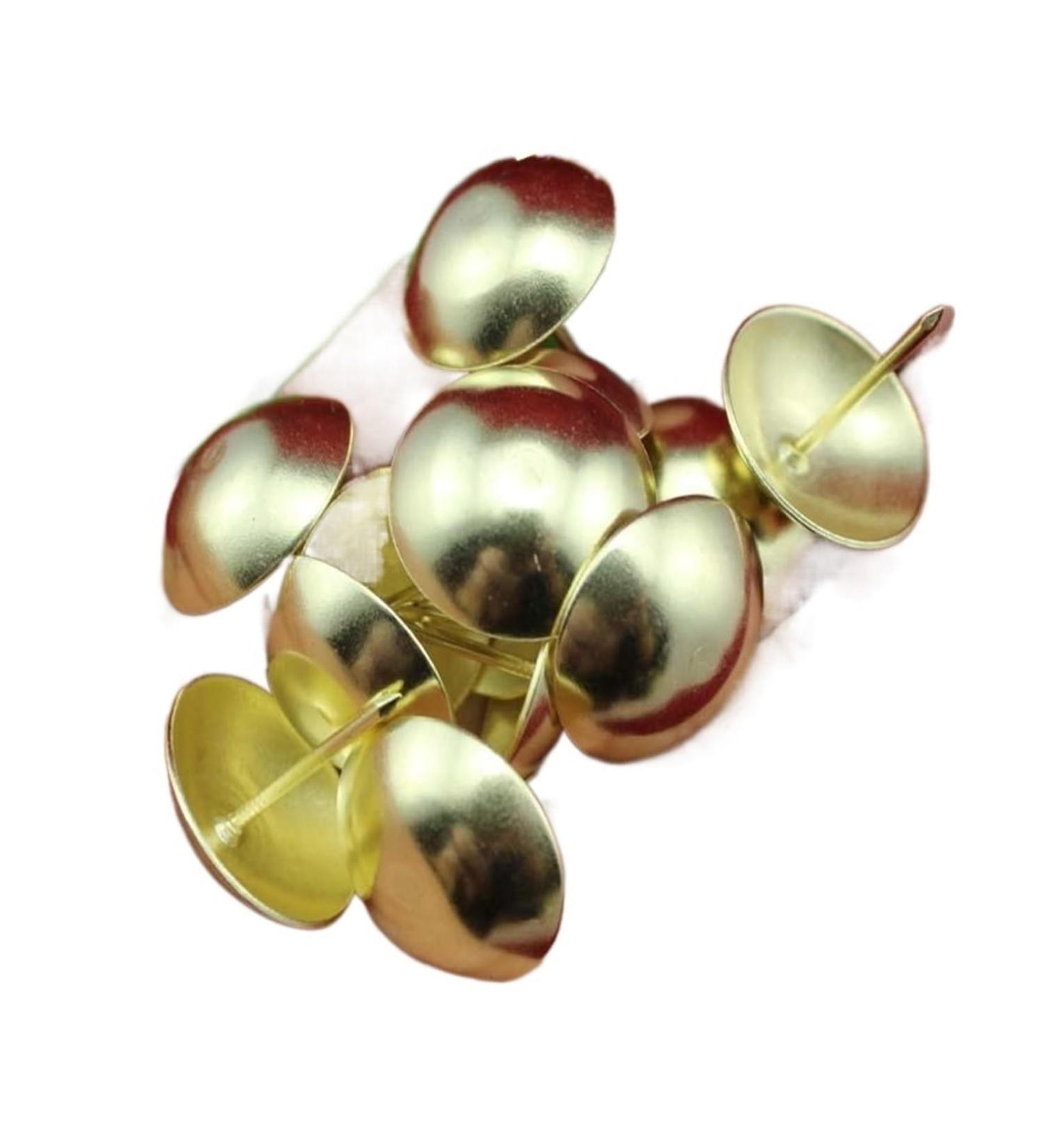 PRIMUZ 25 * 25MM Imitation Gold Bubble Nails Wooden Gift Box Sofa Nails Doornail Decorative Accessories - Buy Online on SooperMarket.com