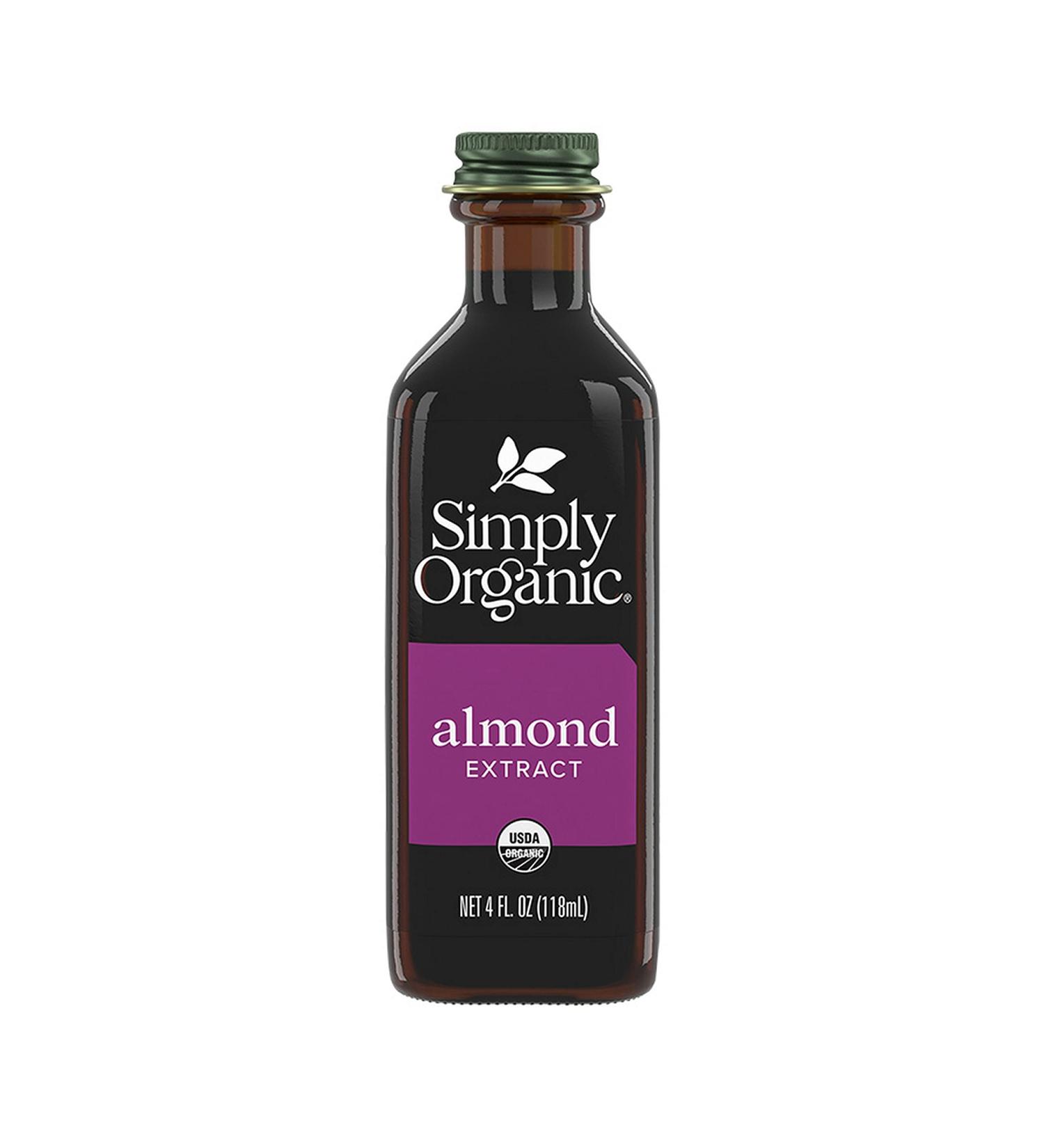 Simply Organic Almond Extract | Certified Organic | 4 Fl Oz (Pack of 1) - Buy Online on SooperMarket.com