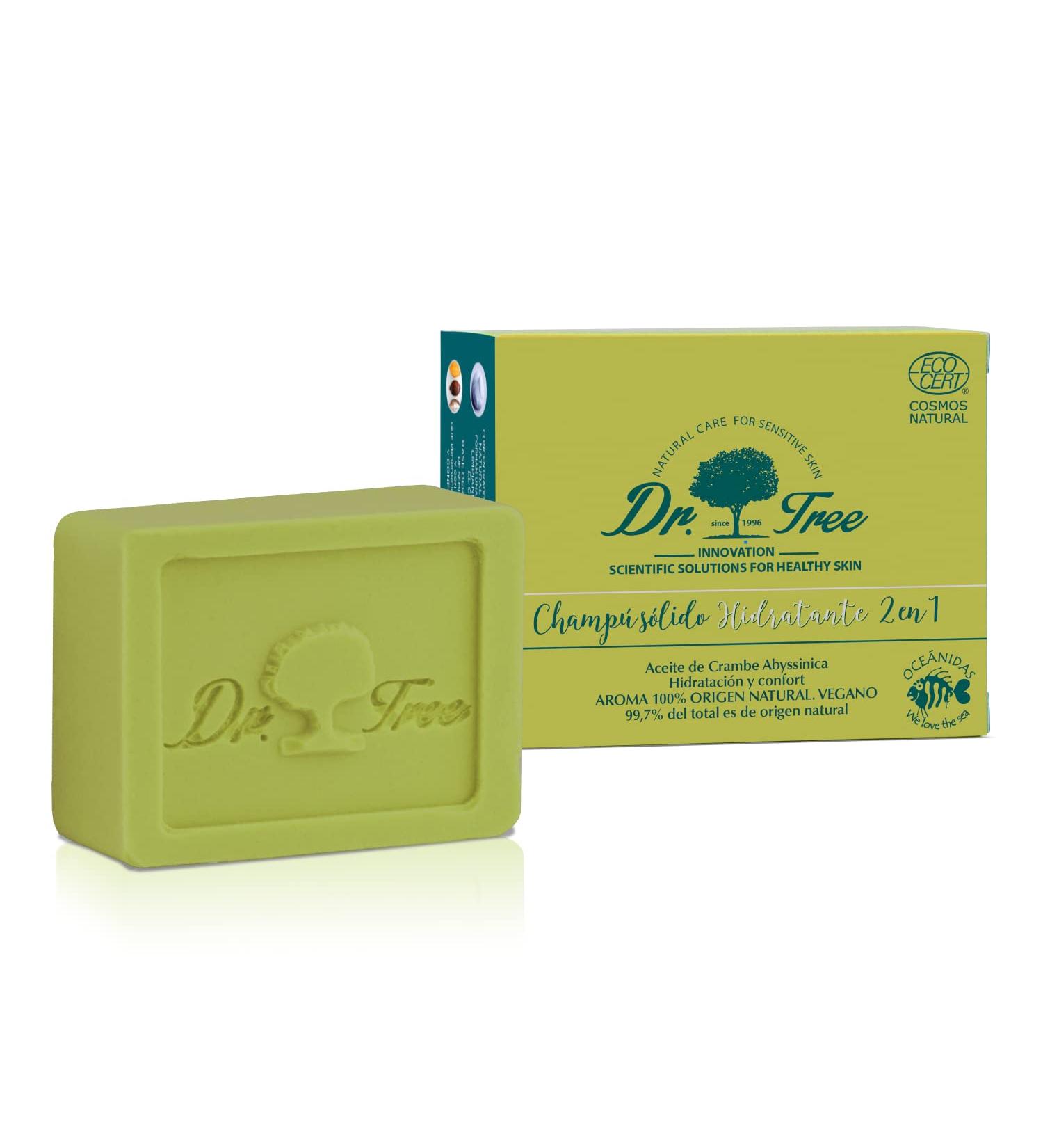 Dr.Tree 2-in-1 Moisturizing Solid Shampoo & Conditioner - 99% Natural Ingredients EcoCert Certified Ideal for All Hair Types - 75g - Buy Online on SooperMarket.com