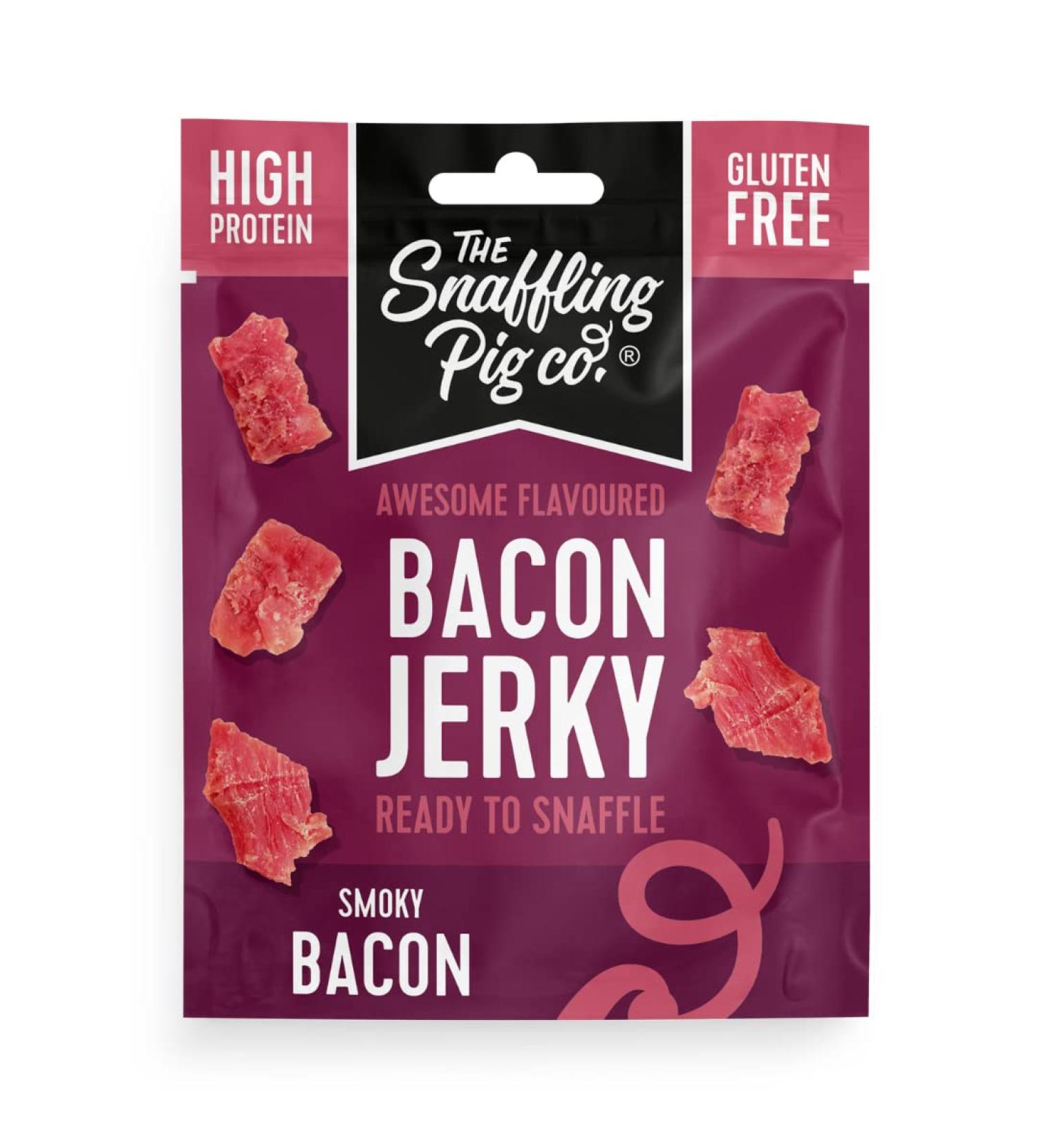 Snaffling Pig Smoky BBQ Bacon Jerky 35g - High In Protein & Gluten Free (3 Pack)