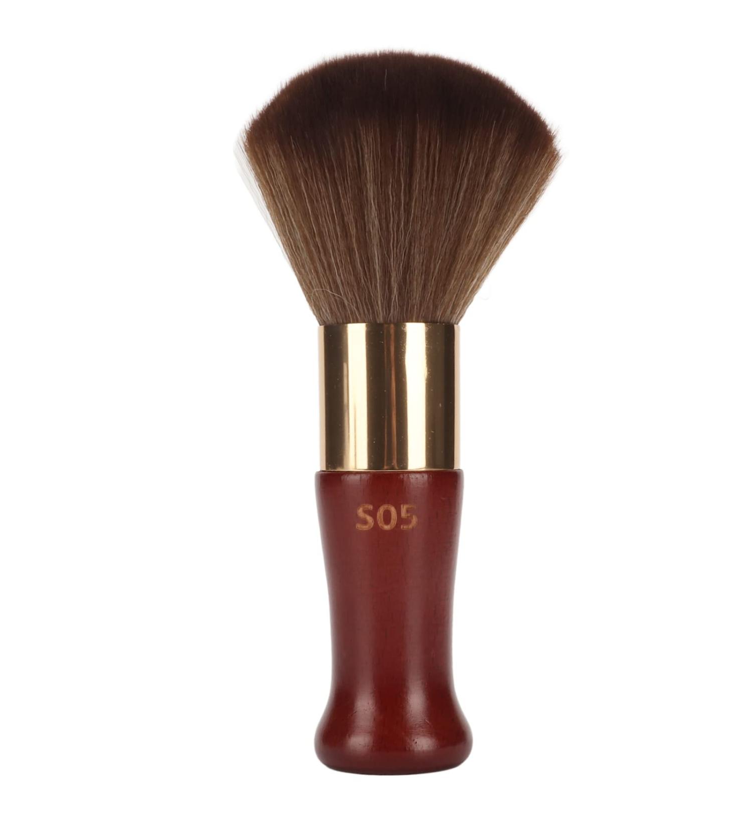 Neck Duster Brush Soft Barber Hair Brush for Fine Hair Removal Skin Friendly Neck Face Dust Brush with Soft Nylon Bristles and Wooden handle Easy Using Barber Cleaning Brush for Home Salon - Buy Online on SooperMarket.com
