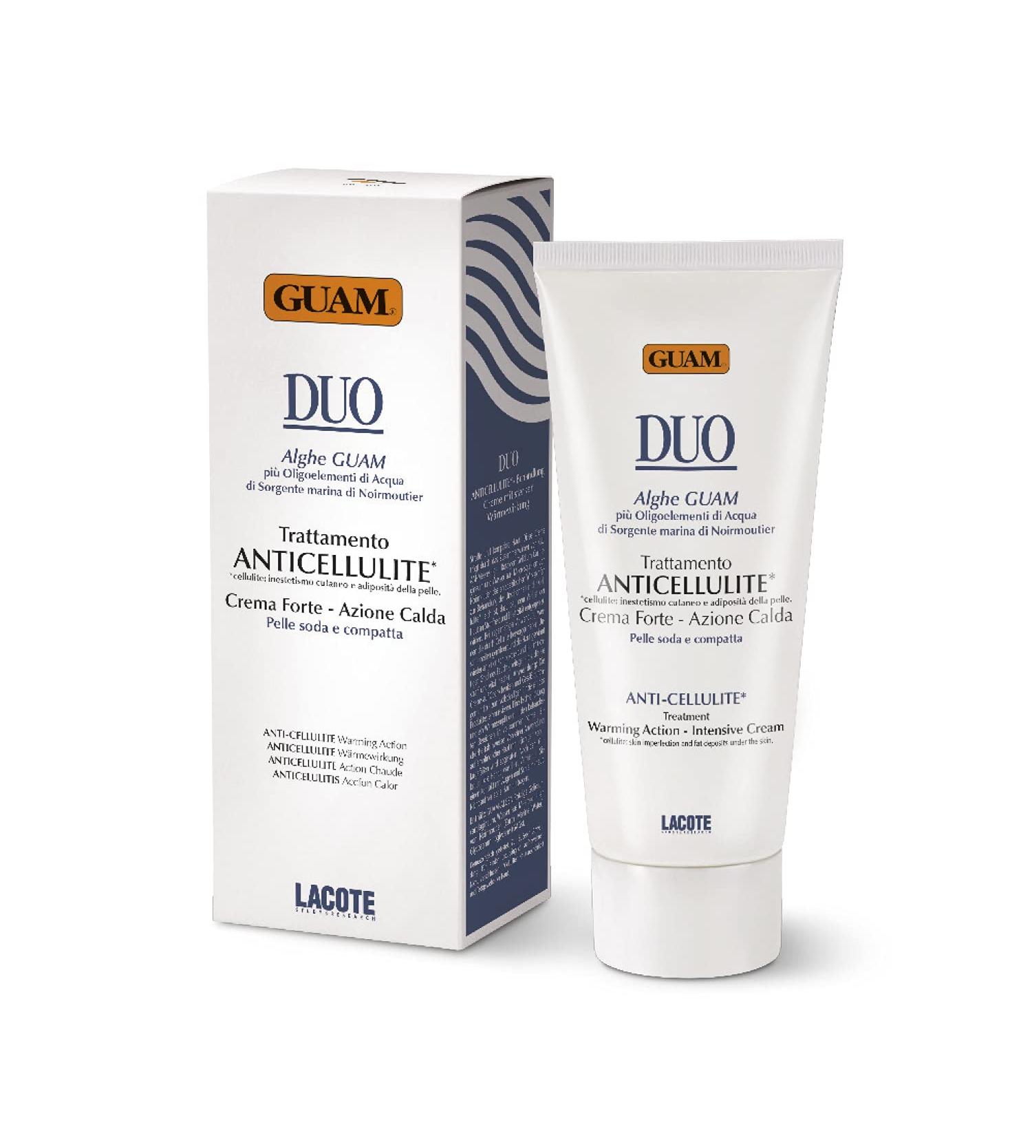 Guam Anticellulite Body Duo Treatment Strong Heat Effect cream against cellulite and blemishes made in Italy 200 ml pack