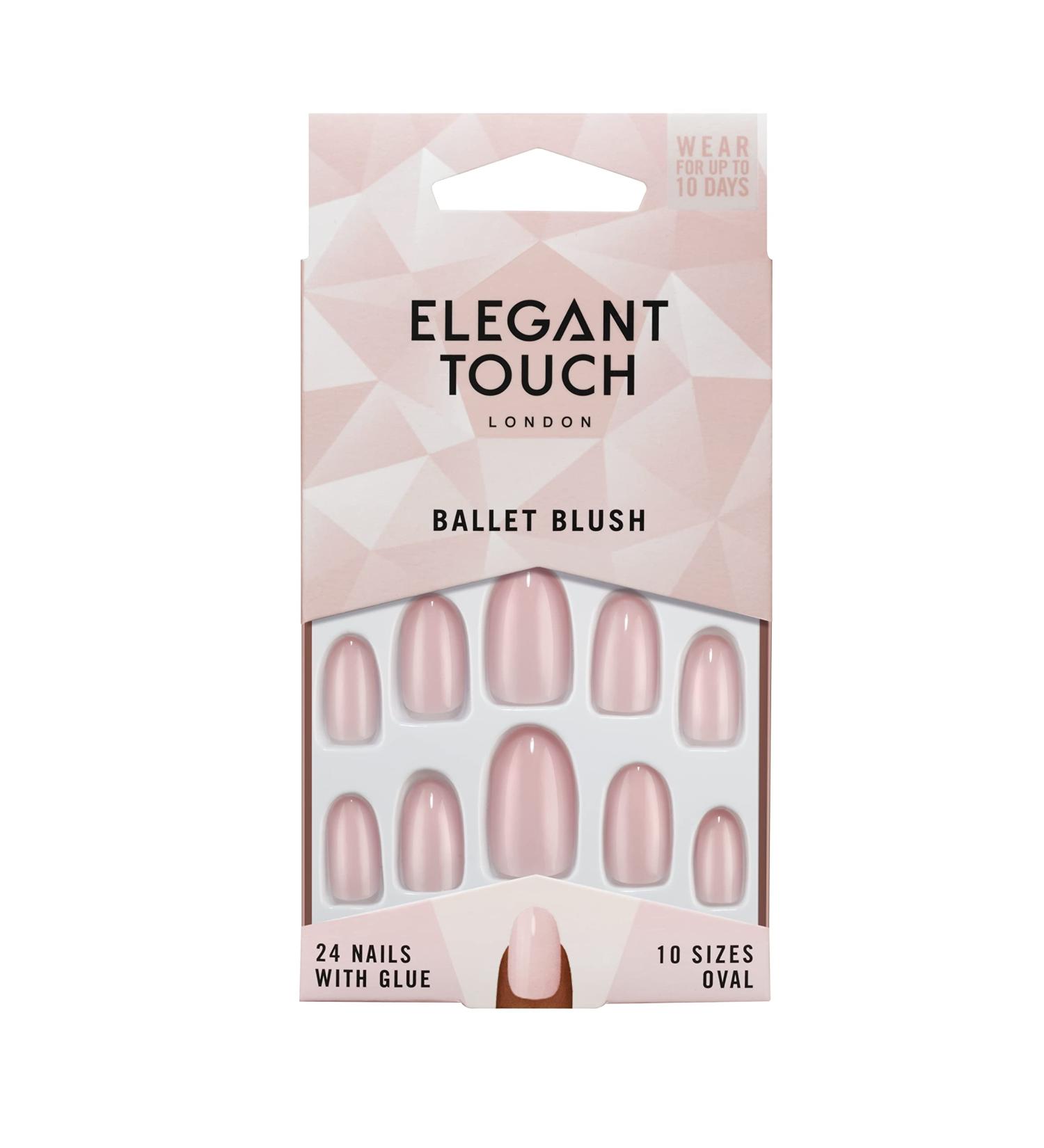 Elegant Touch Colour False Nails - Ballet Blush Pink 25 Piece Set - Buy Online on SooperMarket.com